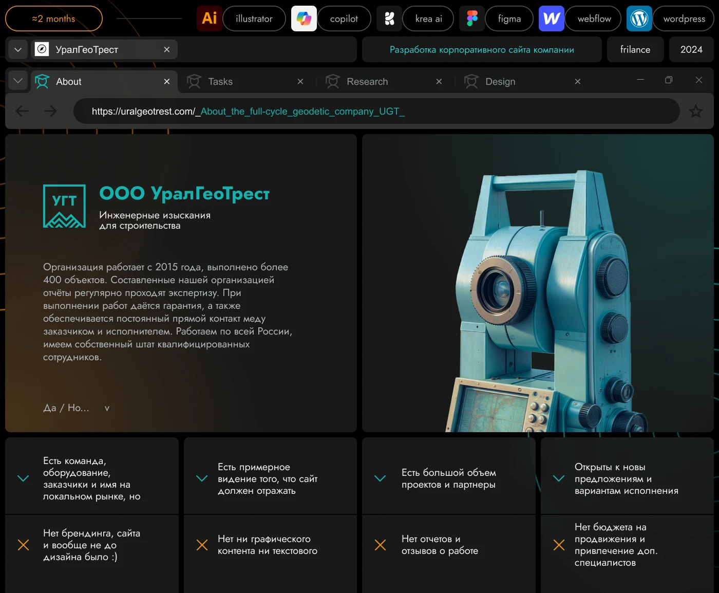 Geodetic exploration company website — Изображение №1 — Интерфейсы на Dprofile