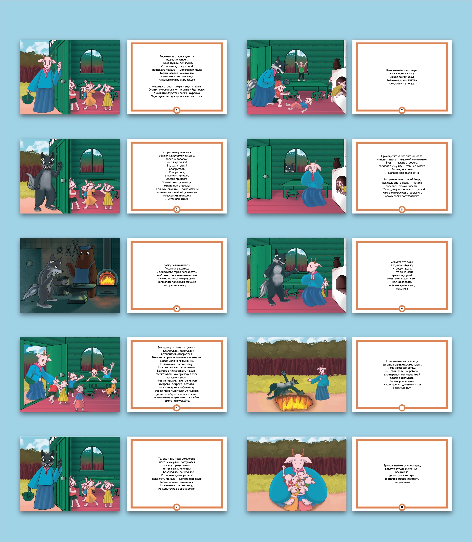 Волк и семеро Козлят. Серия иллюстраций к сказке — Изображение №8 — Брендинг, Иллюстрация на Dprofile