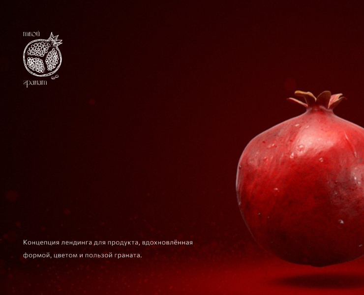 Landing page concept for pomegranate — Интерфейсы, Маркетинг на Dprofile