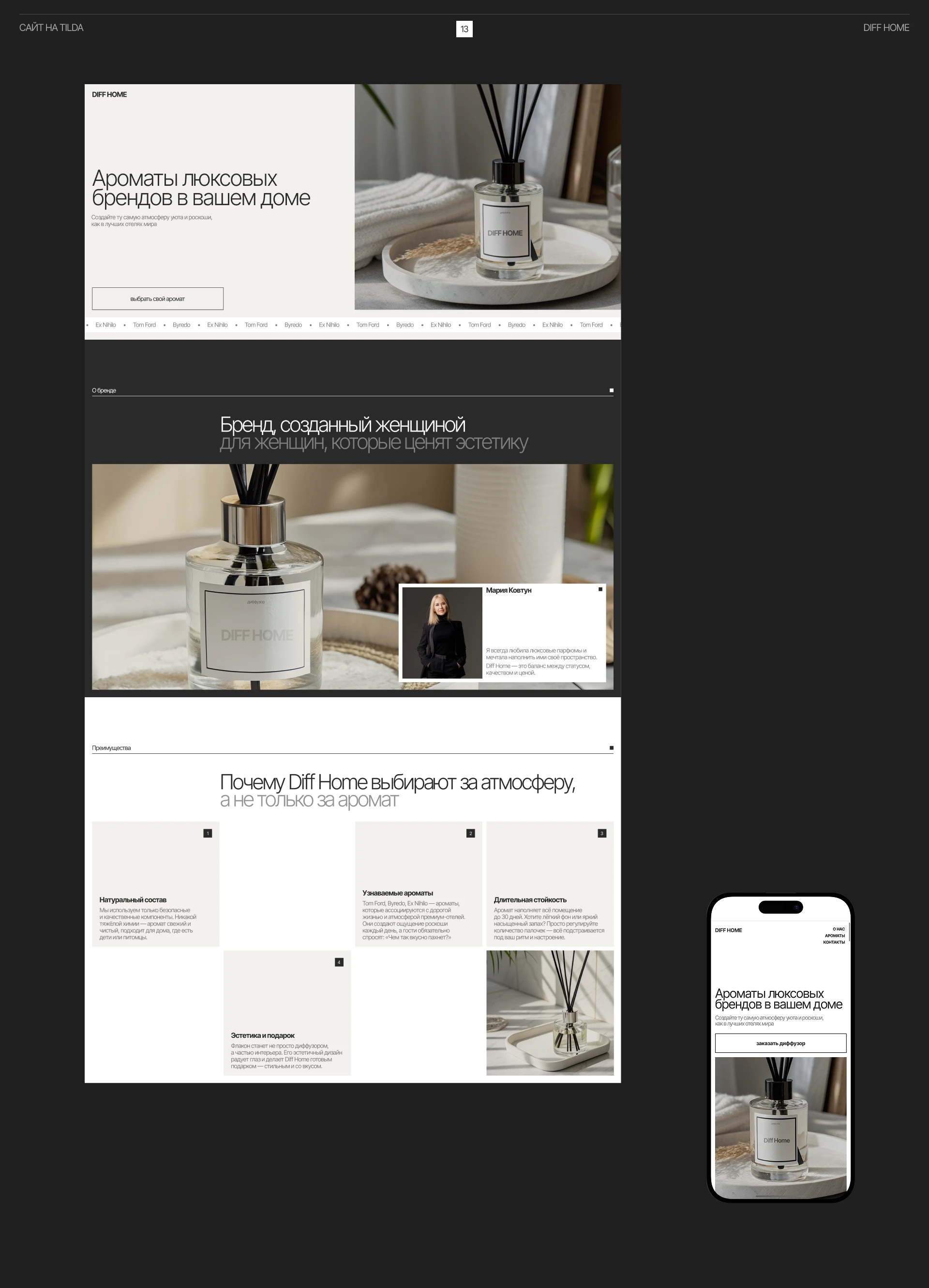 DIFF HOME | диффузоры с ароматами люксовых брендов — Изображение №11 — Интерфейсы, Брендинг на Dprofile