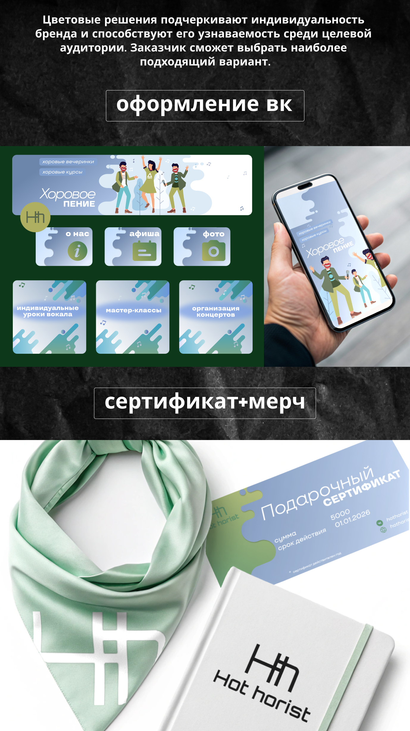 Визуальный  концепт для студии хорового пения. — Изображение №2 — Брендинг на Dprofile