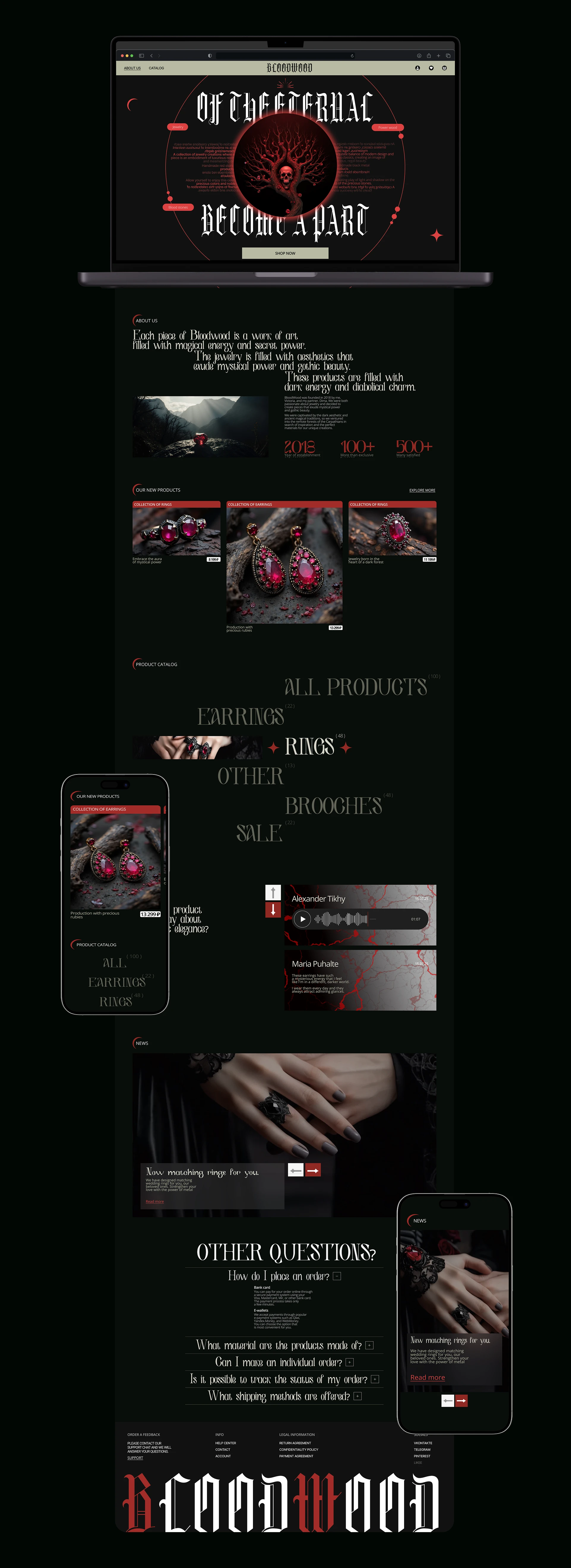 BloodWood | Online store — Изображение №3 — Интерфейсы на Dprofile