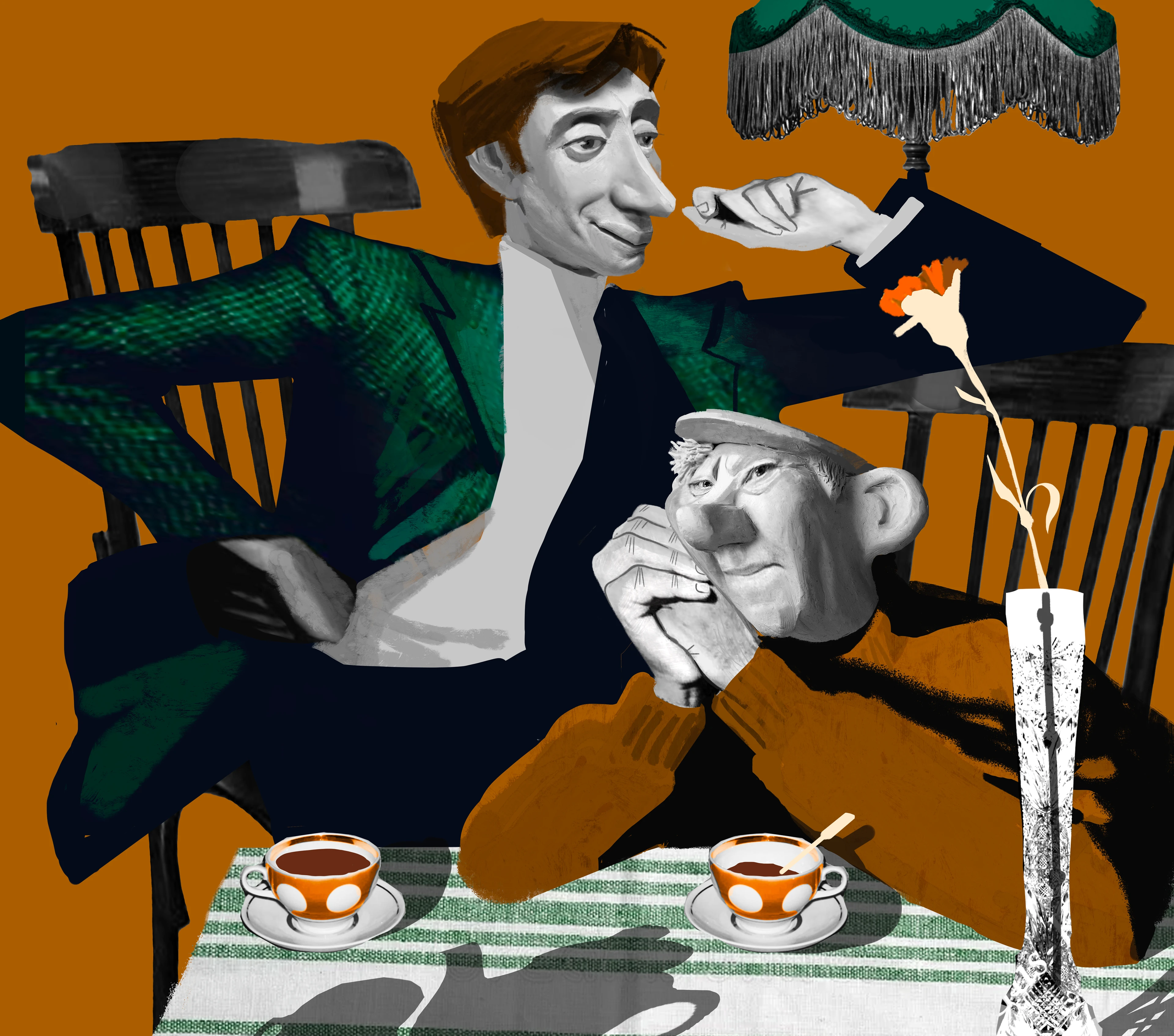 Портрет Ю. Никулина и А. Миронова — Изображение №5 — Иллюстрация, Графика на Dprofile