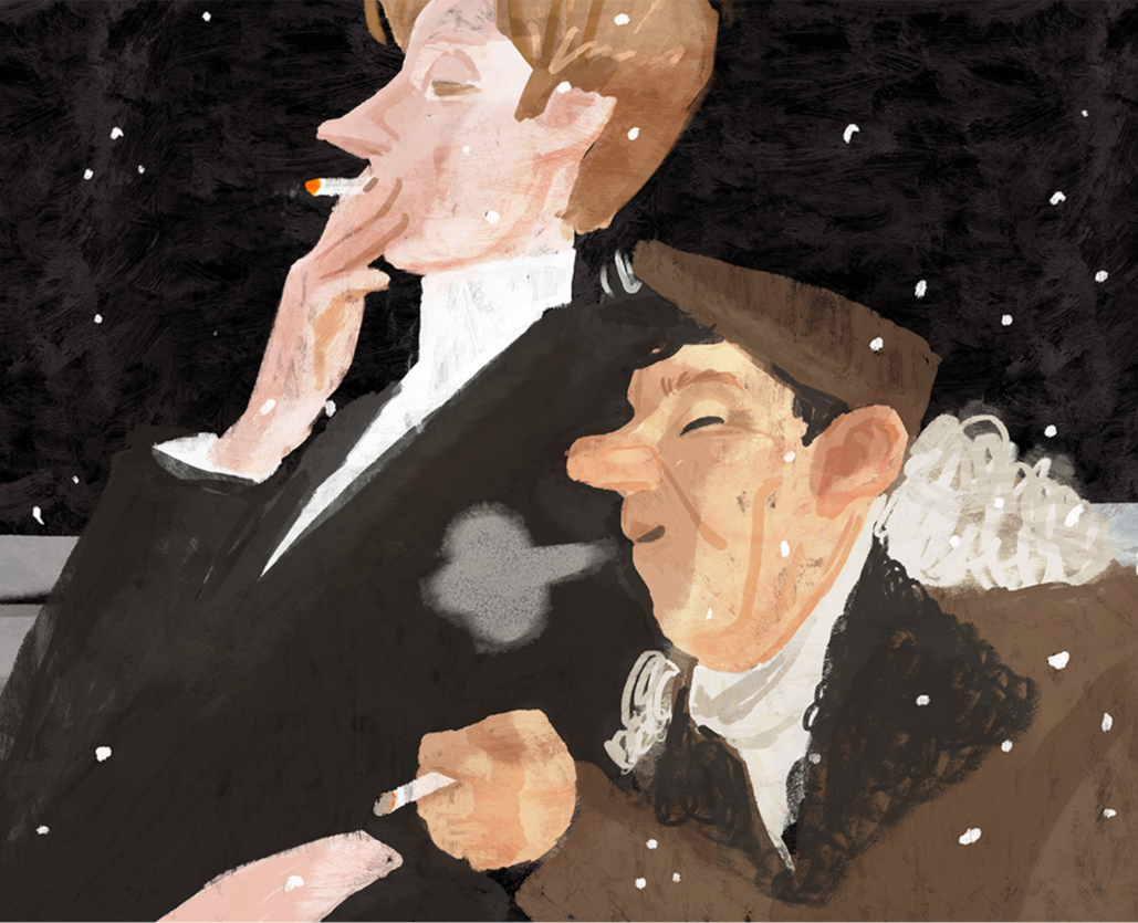 Портрет Ю. Никулина и А. Миронова — Иллюстрация, Графика на Dprofile