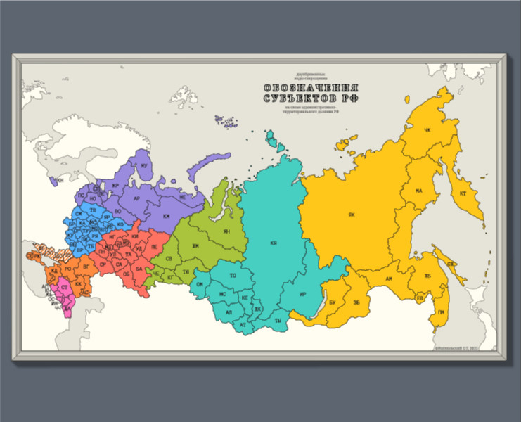 Двухбуквенные обозначения субъектов РФ — Графика на Dprofile