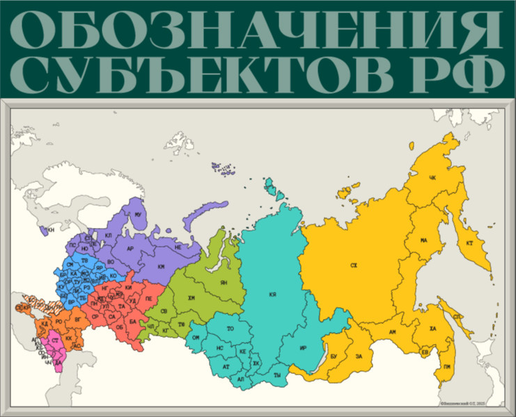 Двухбуквенные обозначения субъектов РФ — Графика на Dprofile