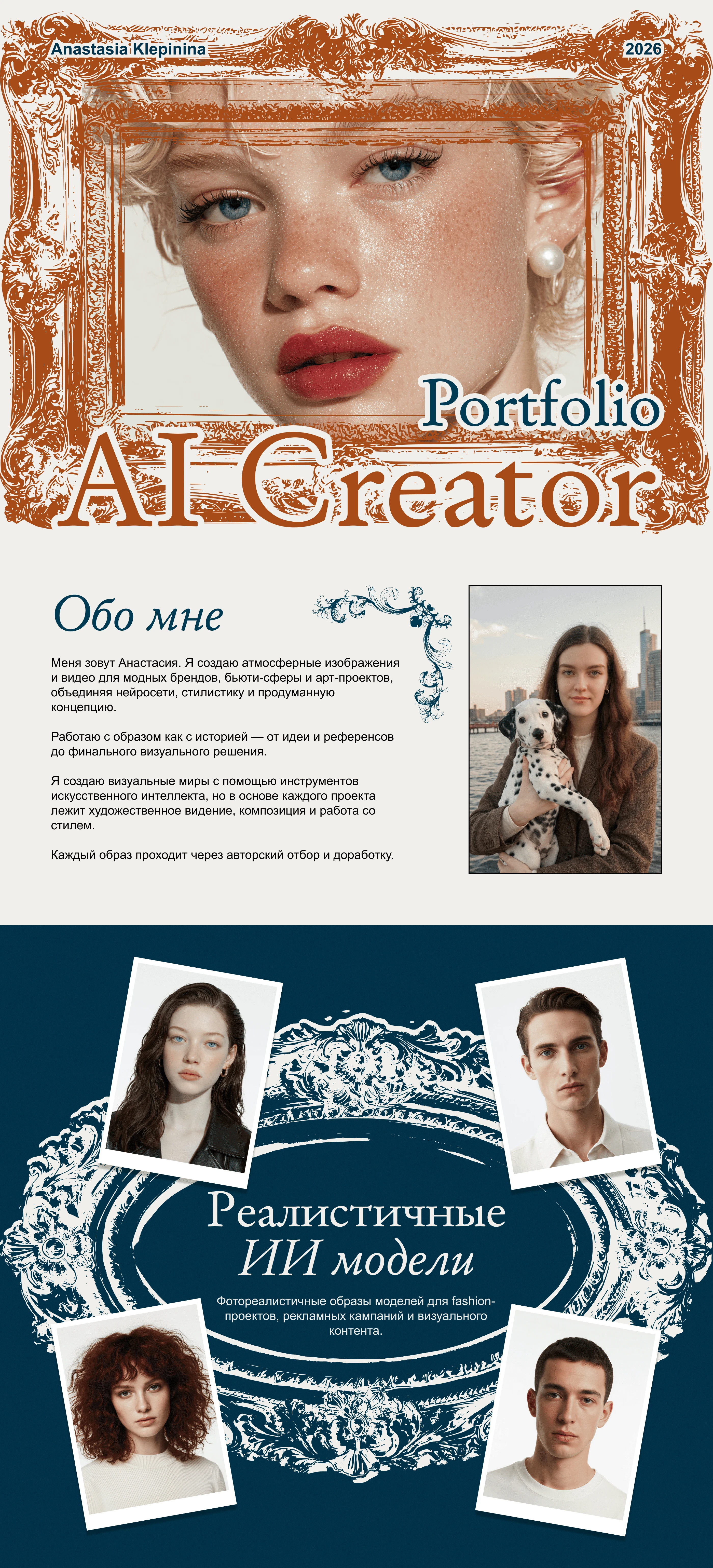 AI Creator Portfolio 2026 — Изображение №1 — Анимация, Маркетинг на Dprofile