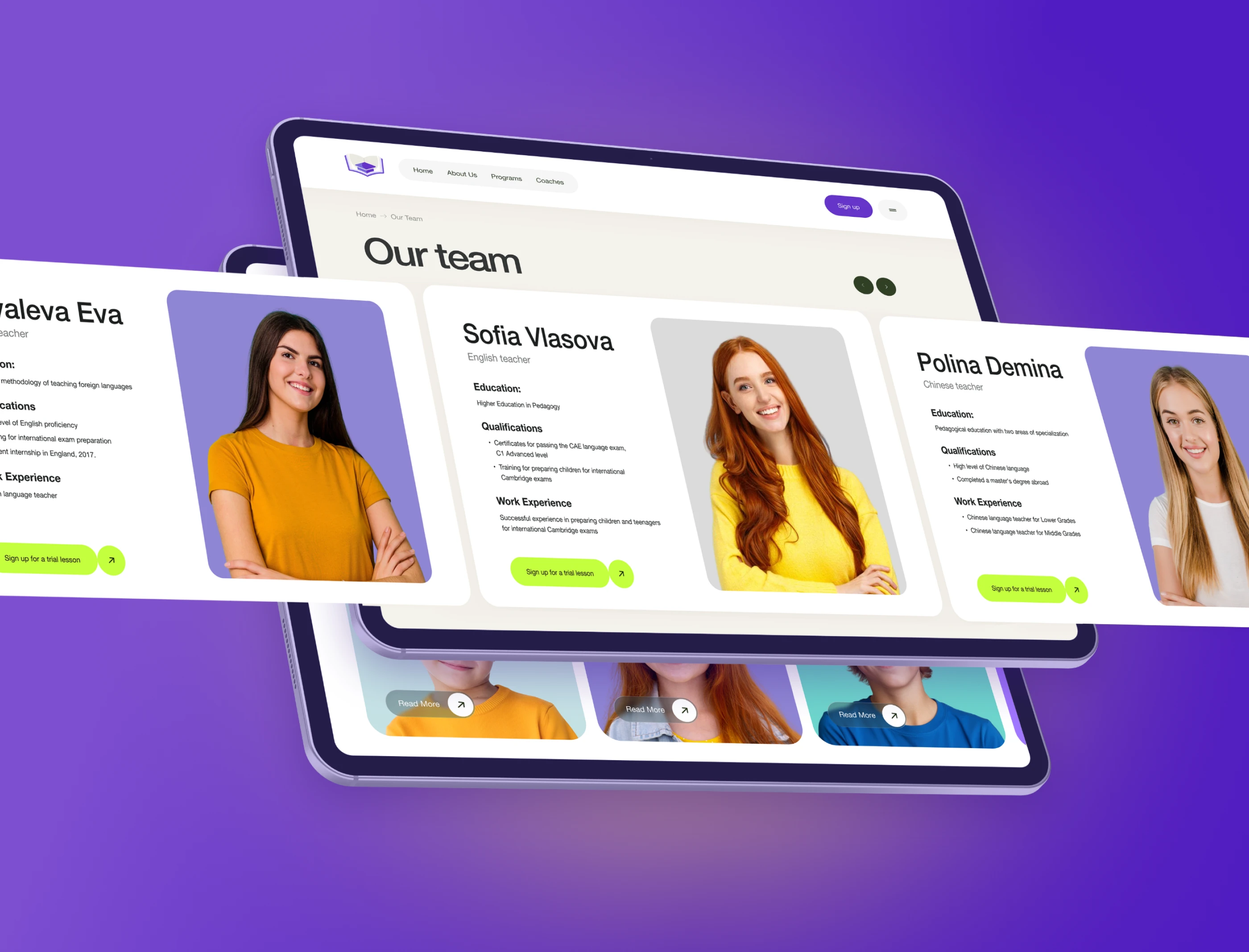 Kids’ Language School. Web design. — Изображение №2 — Интерфейсы на Dprofile