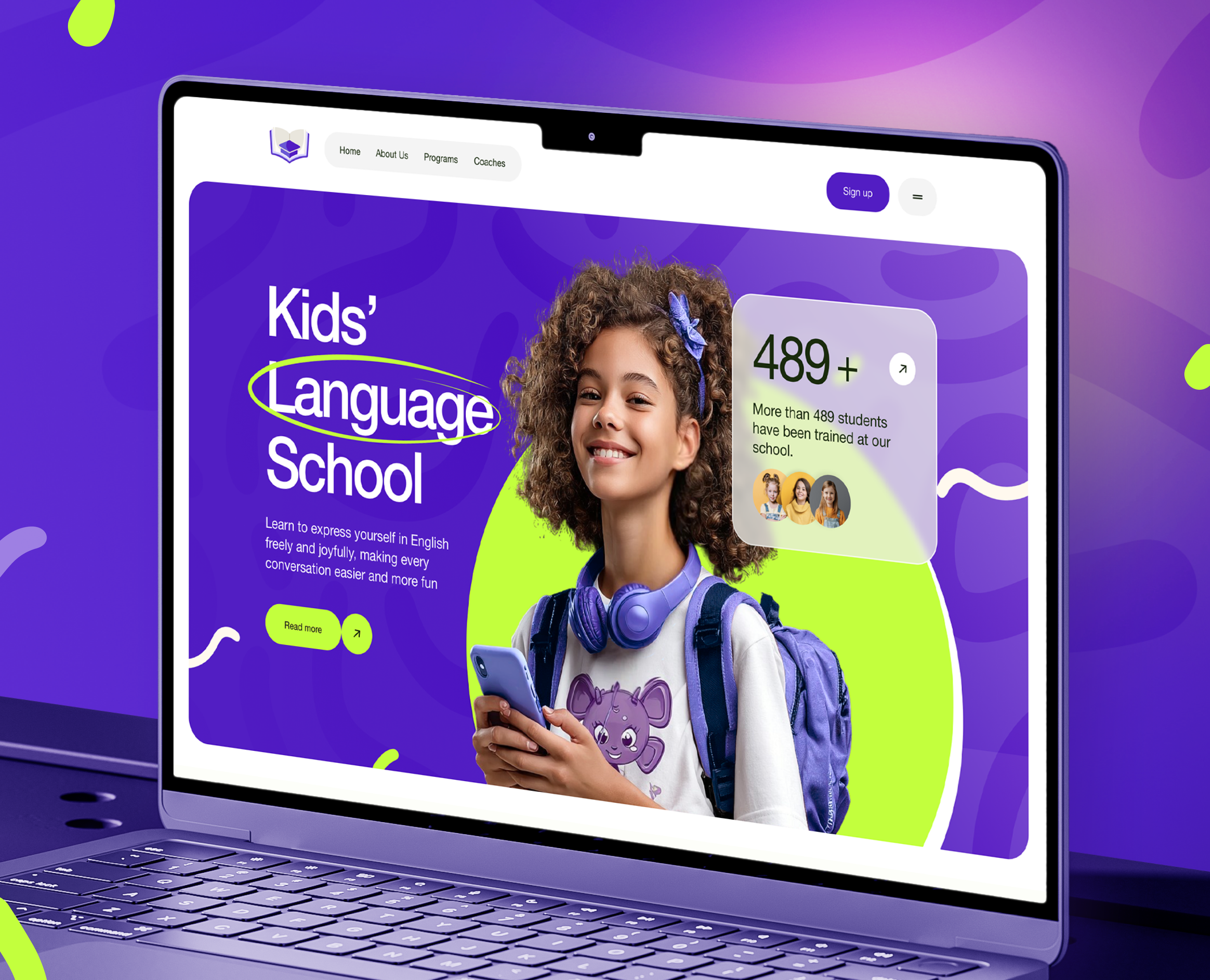 Kids’ Language School. Web design. на Dprofile