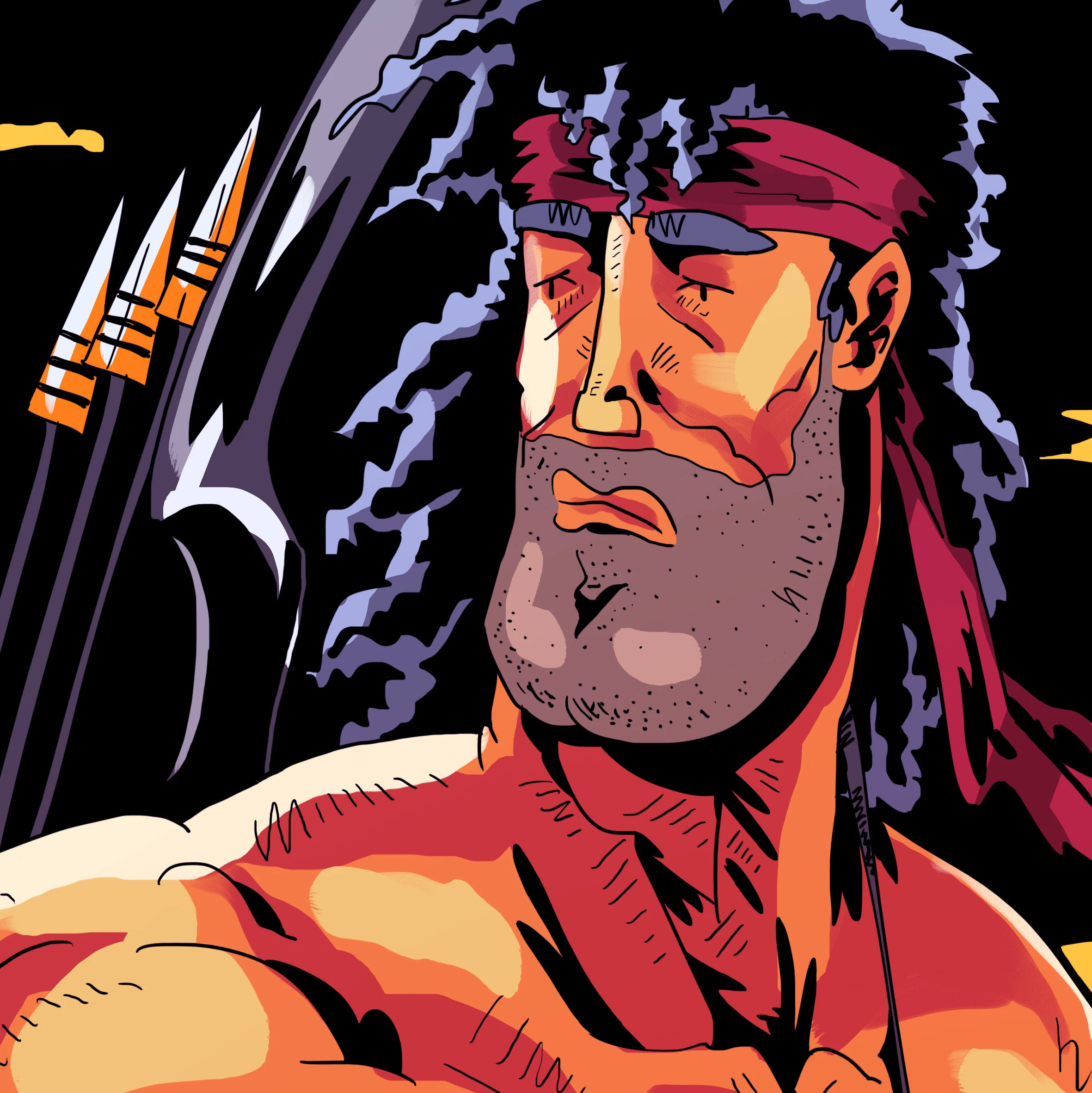 Рэмбо: первая кровь — Изображение №2 — Иллюстрация на Dprofile