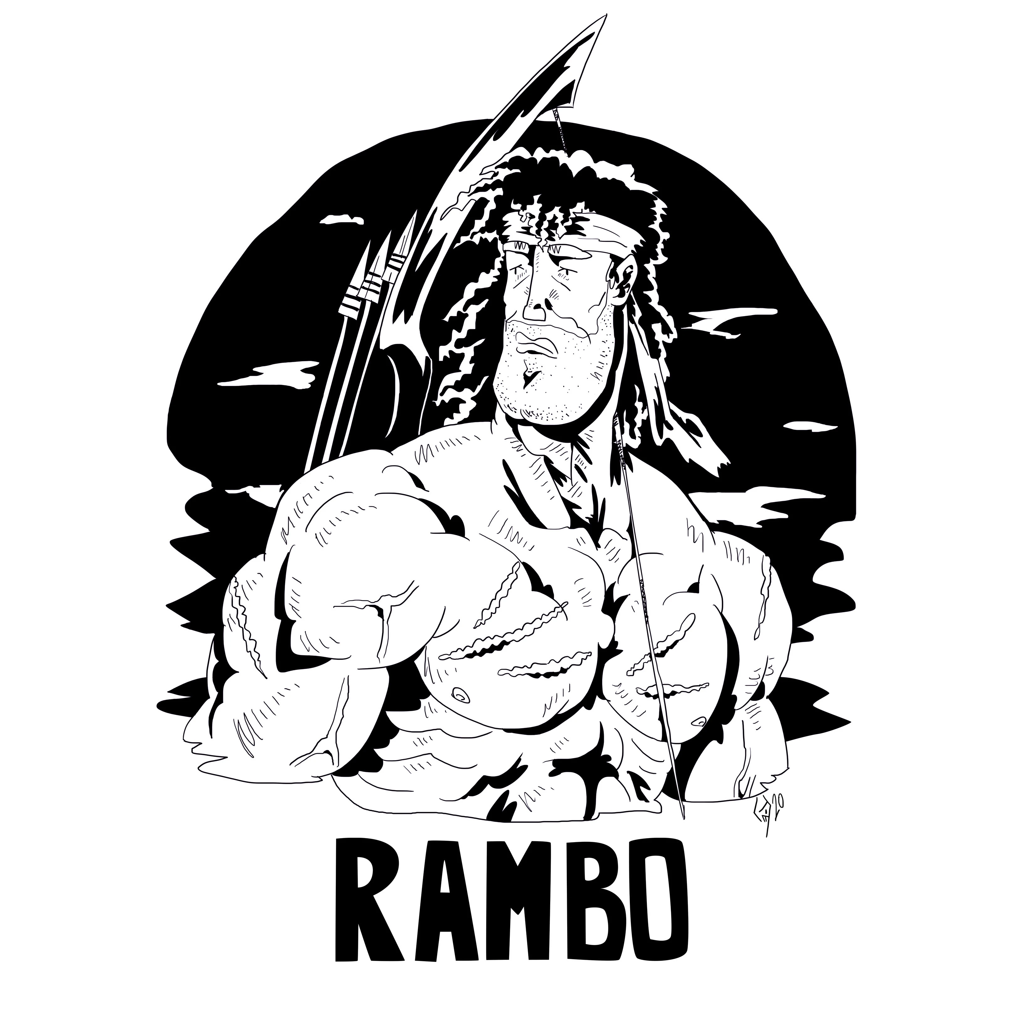 Рэмбо: первая кровь — Изображение №3 — Иллюстрация на Dprofile