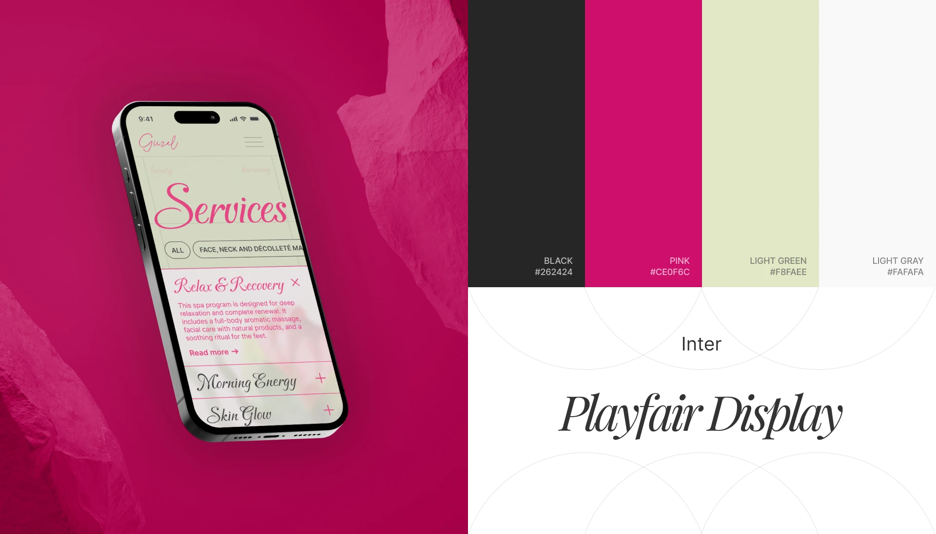 GUZEL Beauty studio — Изображение №5 — Интерфейсы на Dprofile