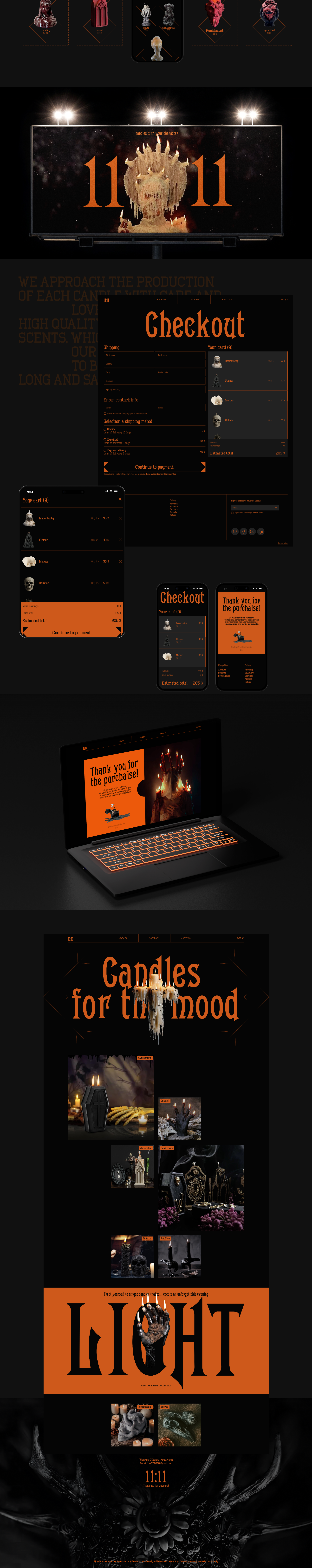 11:11 Сandle shop (E-commerce) — Изображение №2 — Интерфейсы на Dprofile