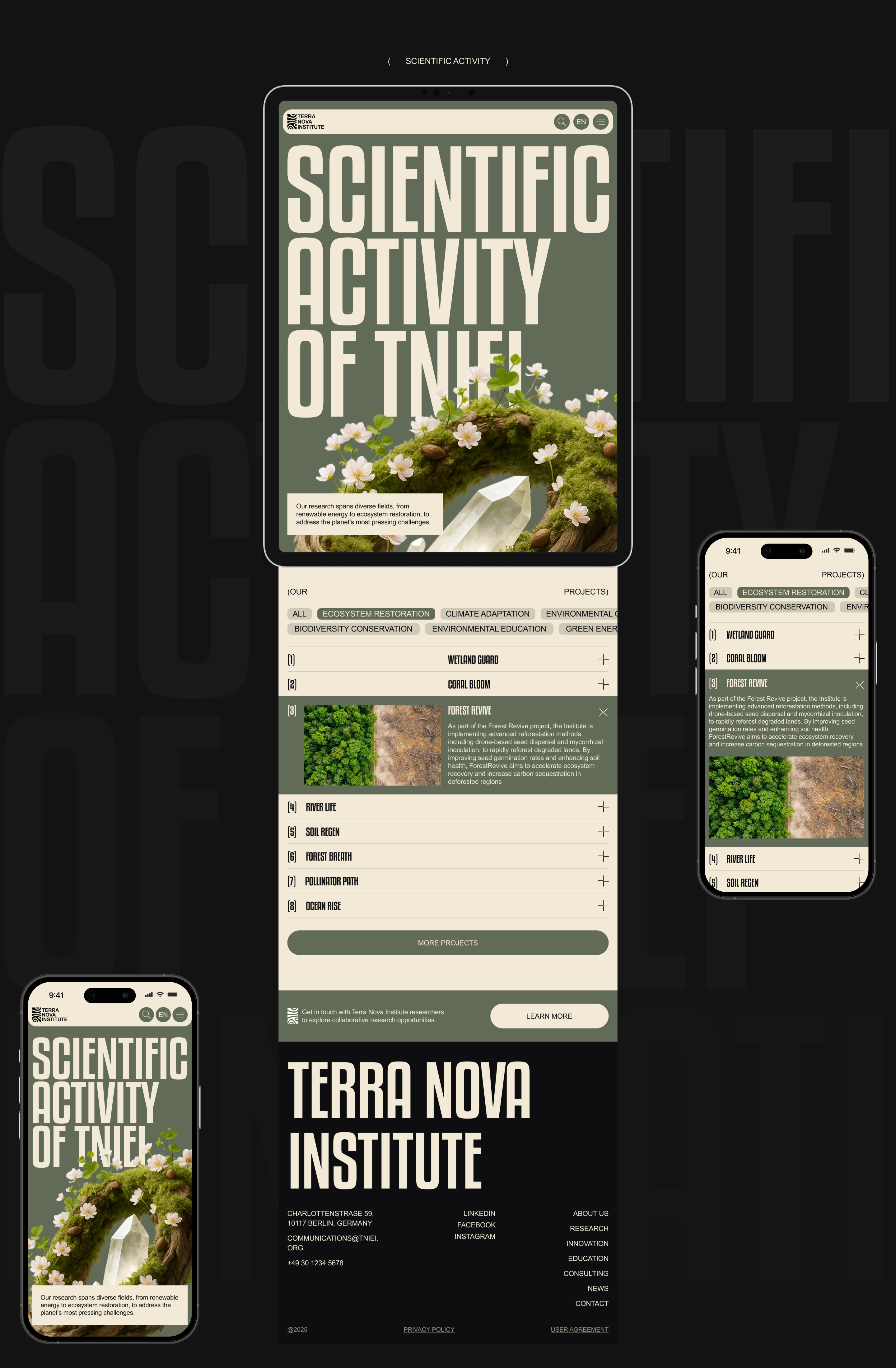 TERRA NOVA INSTITUTE | CORPORATE SITE — Изображение №11 — Интерфейсы, Анимация на Dprofile