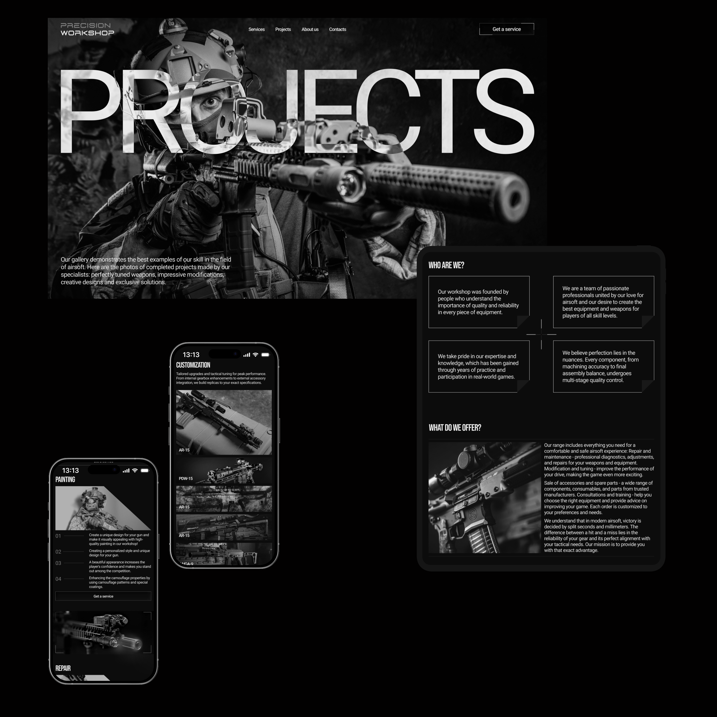 Precision Workshop — Изображение №6 — Интерфейсы, Брендинг на Dprofile