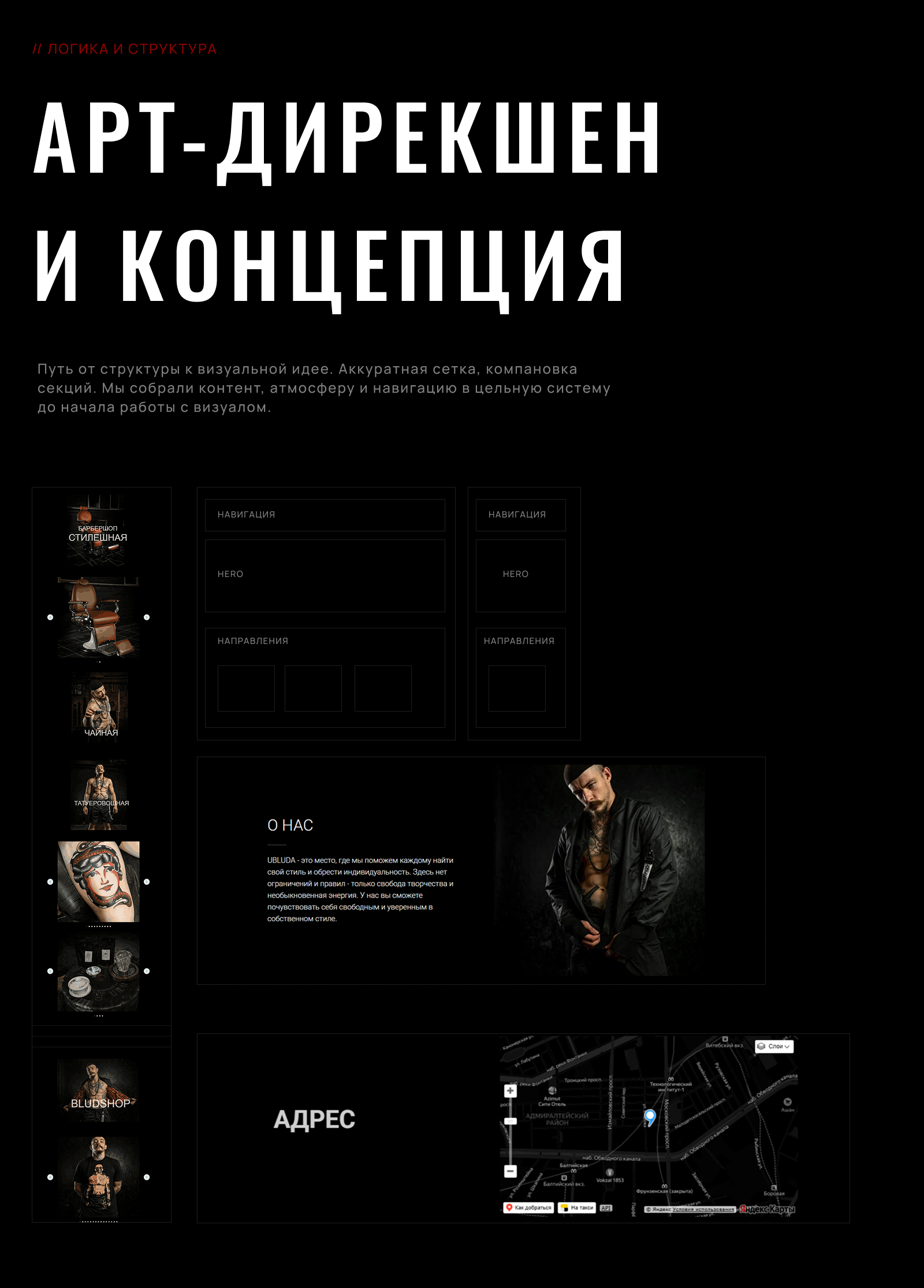 У Блуда - имиджевый сайт для барбершопа — Изображение №4 — Интерфейсы на Dprofile