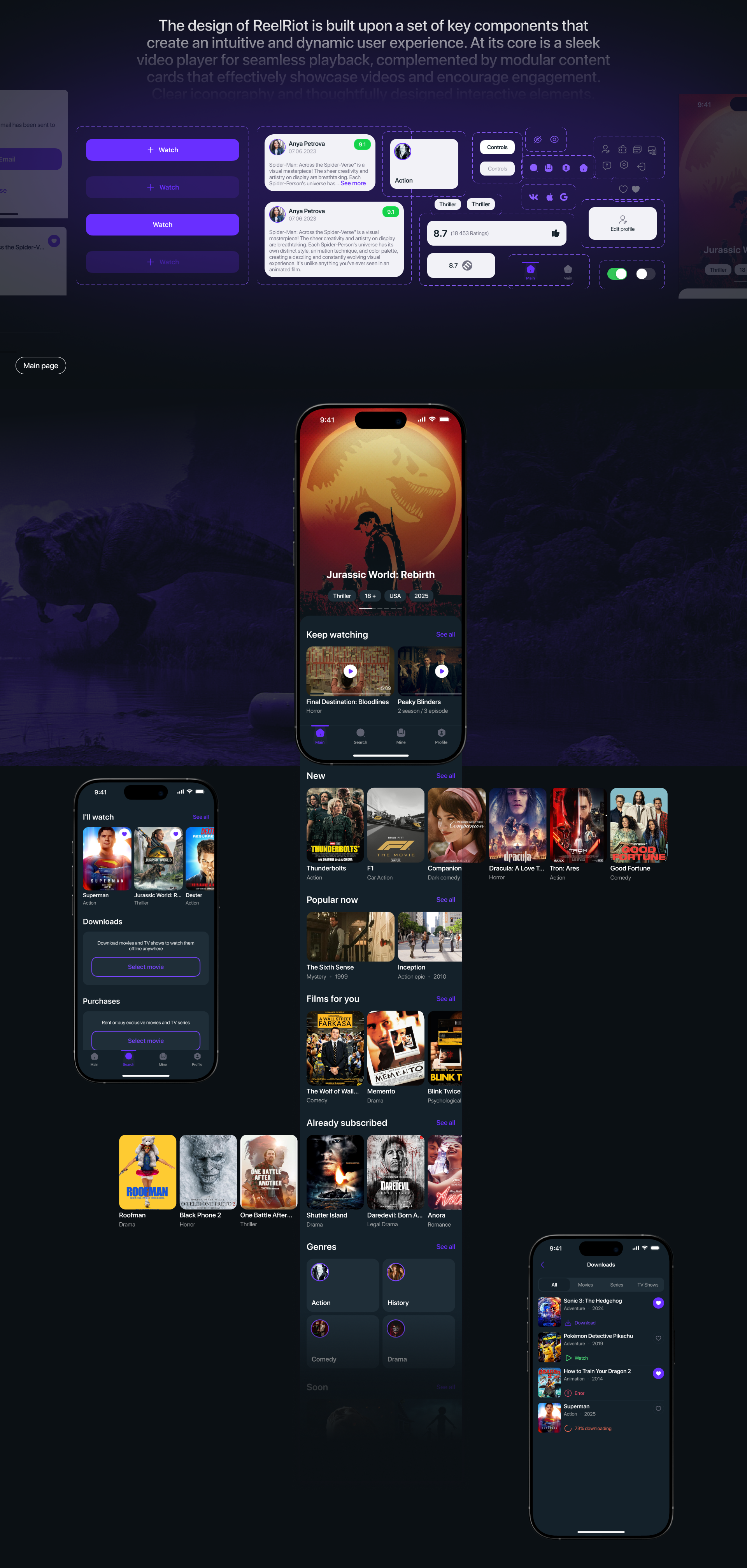 ReelRiot: mobile app online cinema — Изображение №6 — Интерфейсы на Dprofile