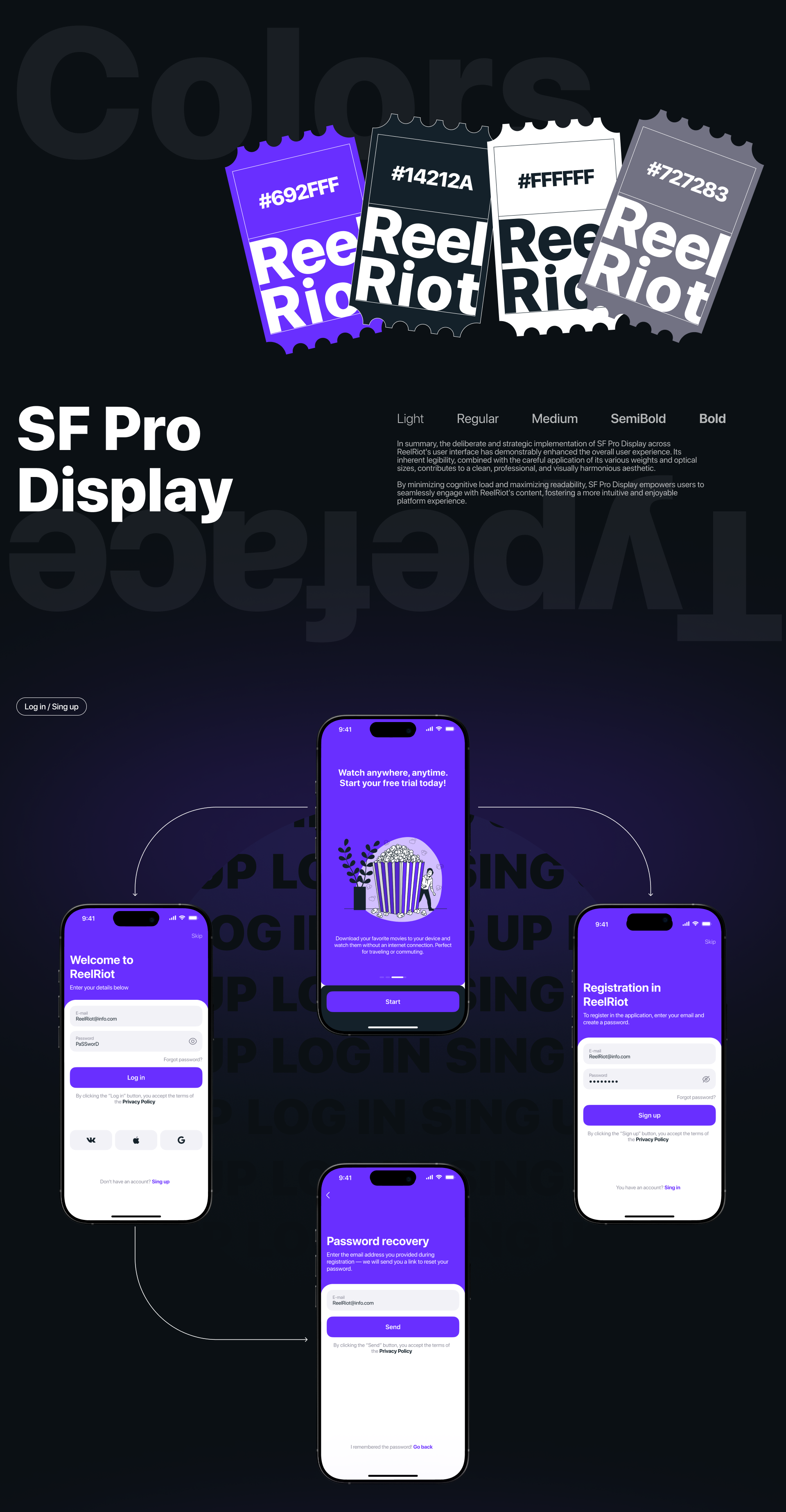 ReelRiot: mobile app online cinema — Изображение №5 — Интерфейсы на Dprofile