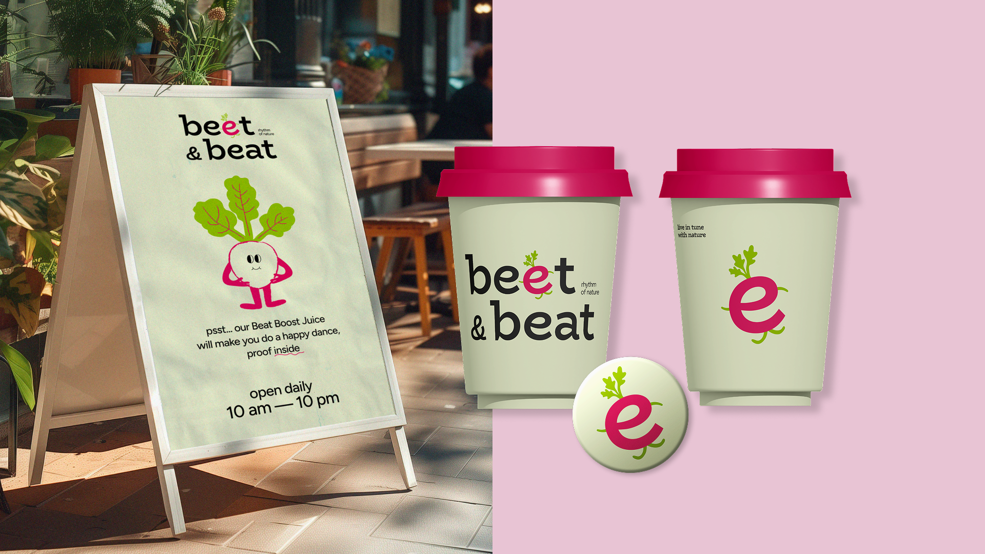 beet&beat | фирменный стиль кафе, лого — Изображение №11 — Брендинг на Dprofile