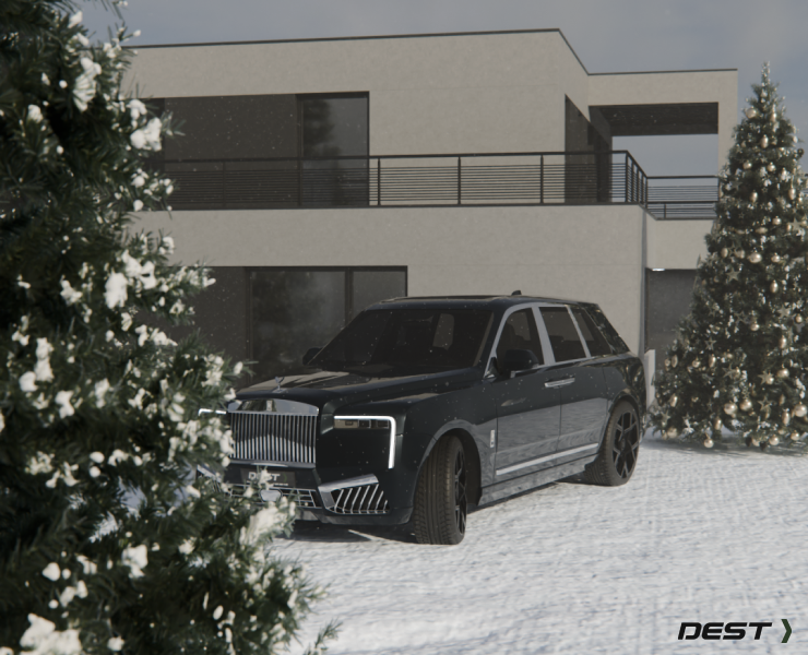 3d анимация Rolls Royce Dest на Dprofile
