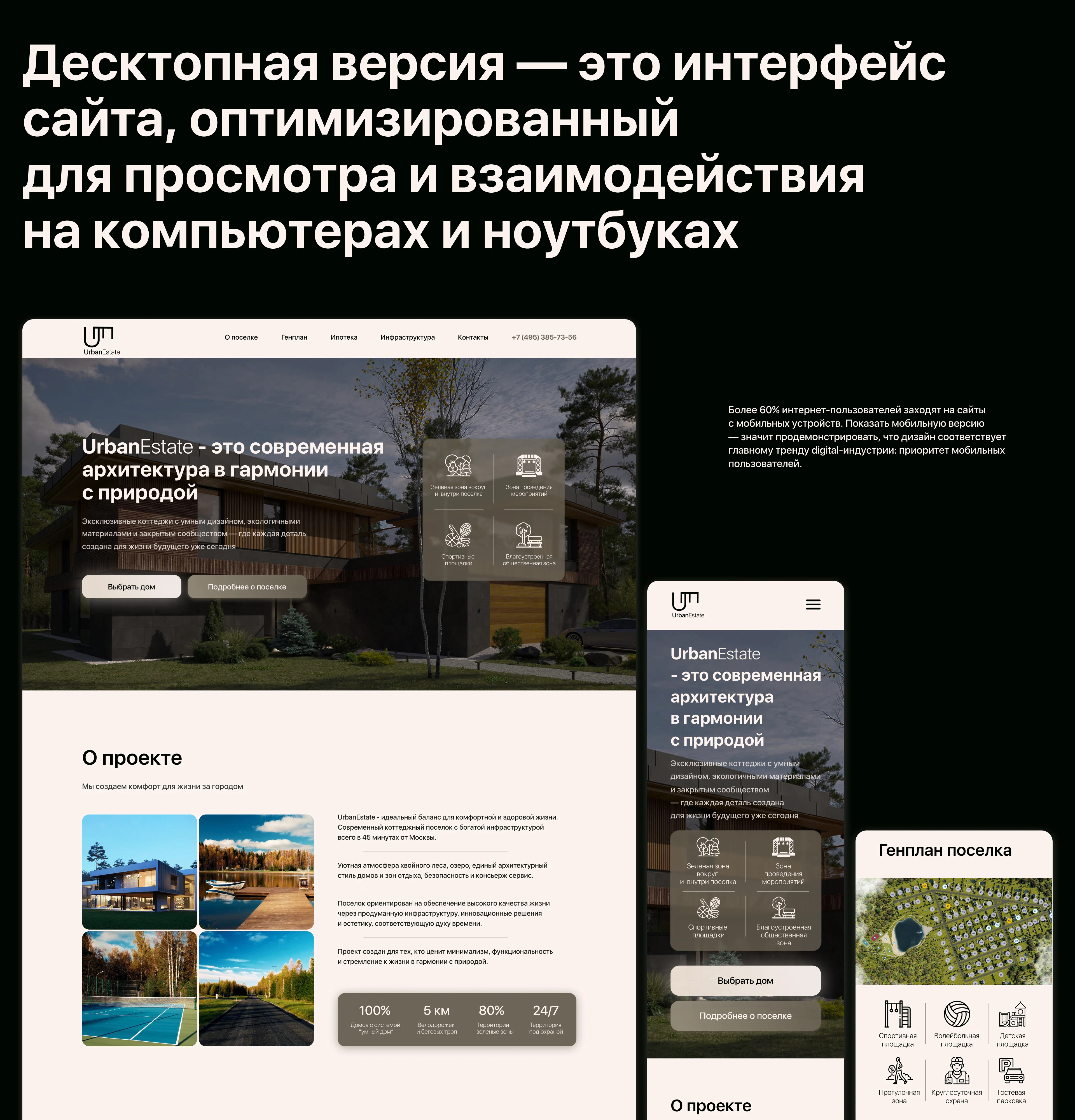 UrbanEstate | Landing page for a cottage village — Изображение №7 — Интерфейсы, Брендинг на Dprofile