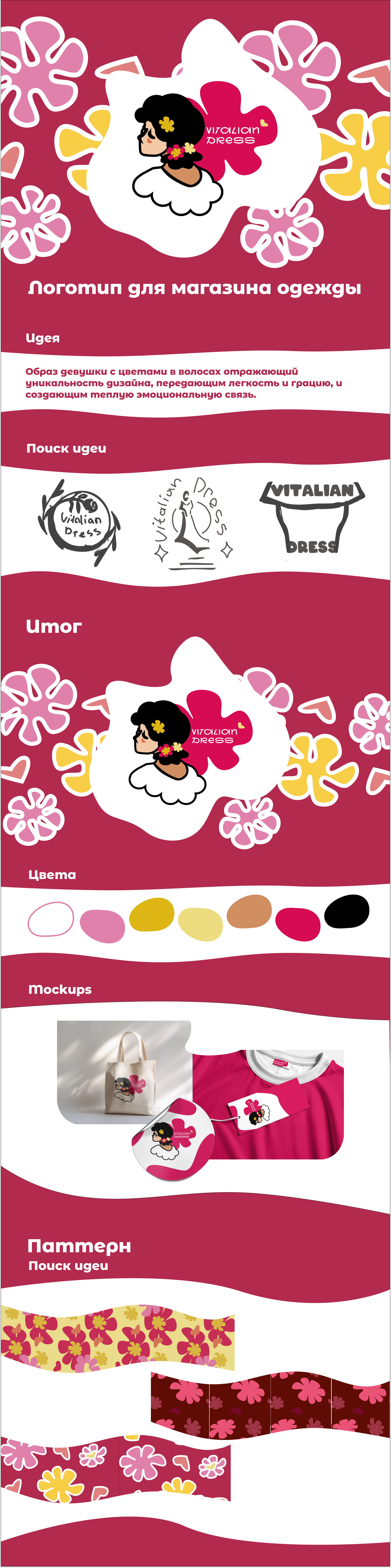 малый фирменный стиль для магазина одежды Vitaliandress — Изображение №1 — Брендинг на Dprofile