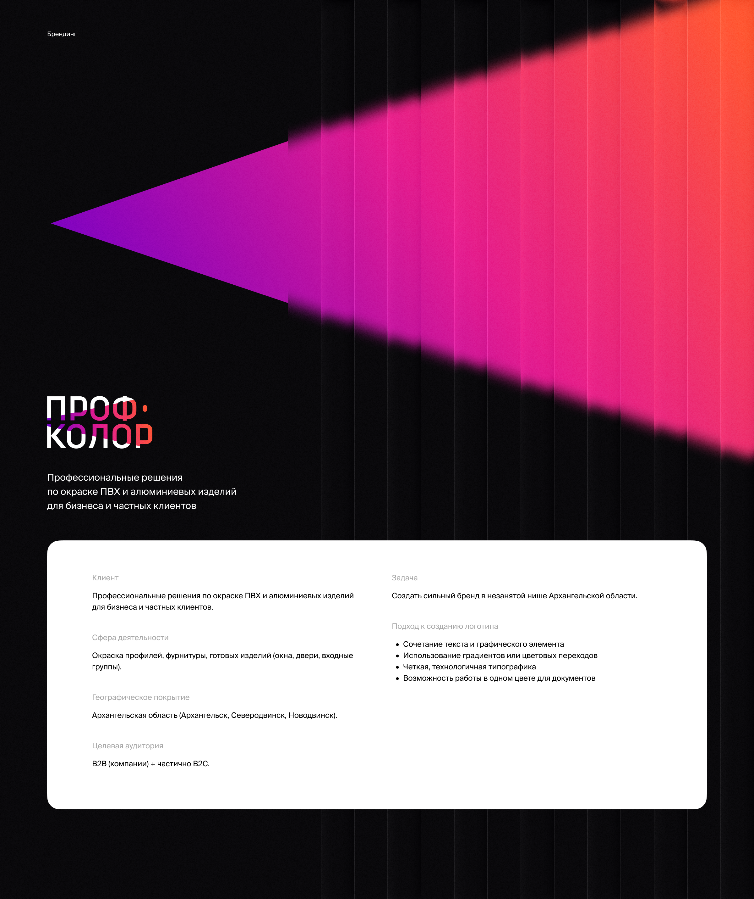 Брендинг для компании ПРОФКОЛОР — Изображение №1 — Брендинг на Dprofile