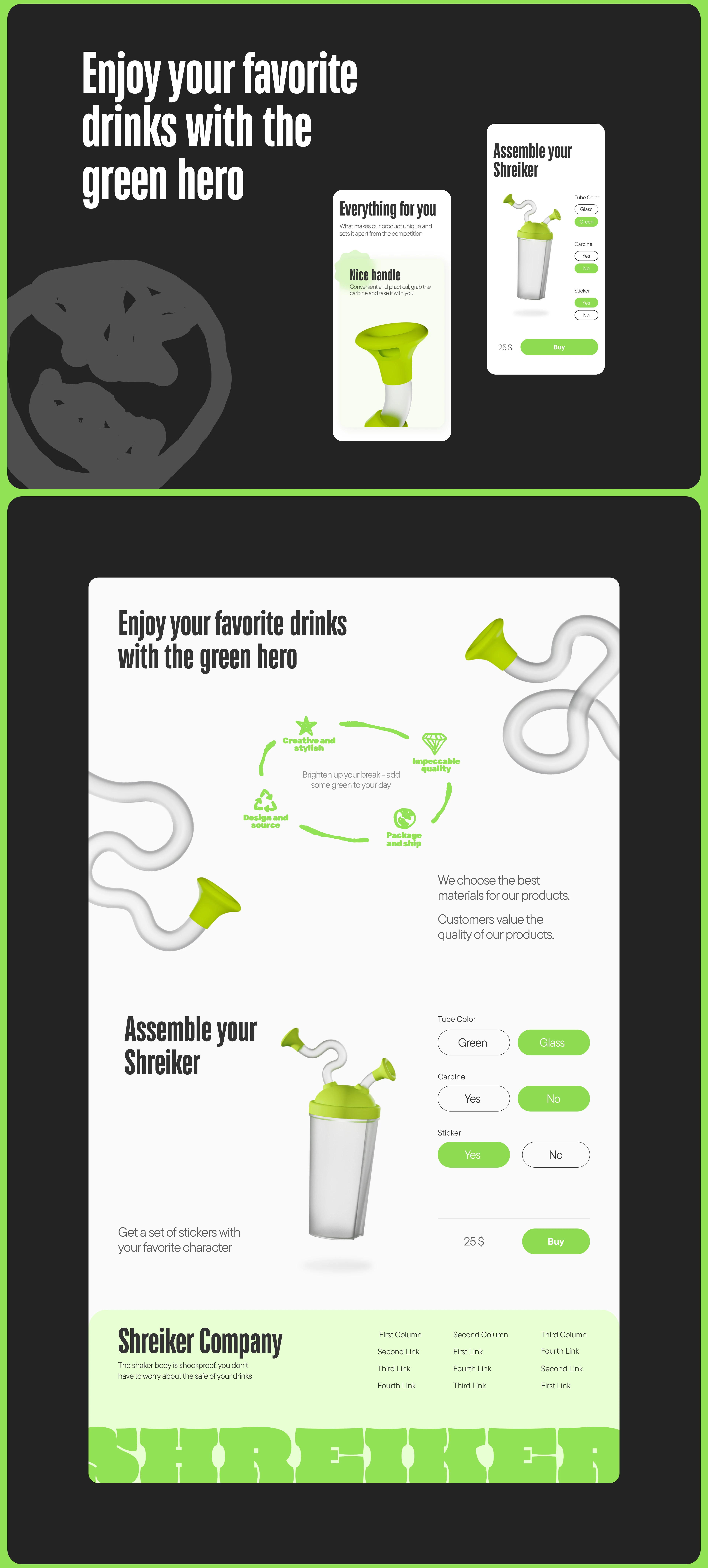 Shreiker / 3d product / Лендинг — Изображение №3 — Интерфейсы, 3D на Dprofile