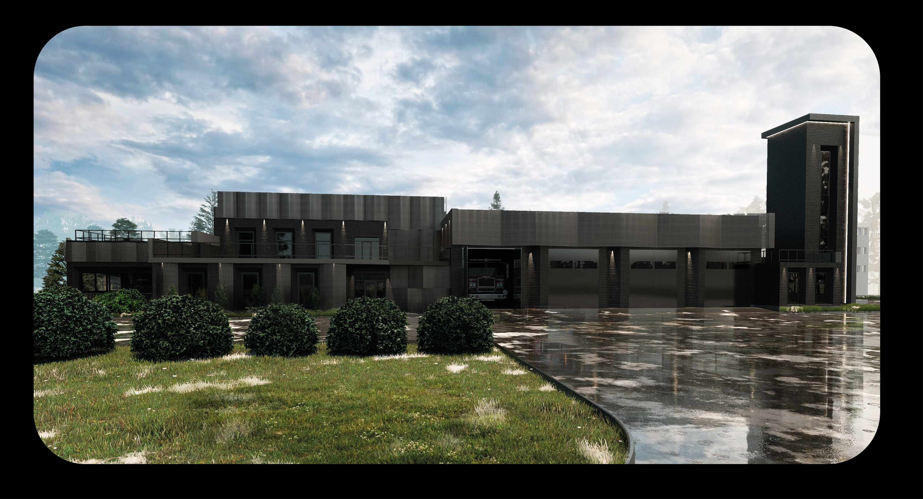 Концептуальный проект пожарного депо на 4 П/А — Изображение №10 — Архитектура на Dprofile