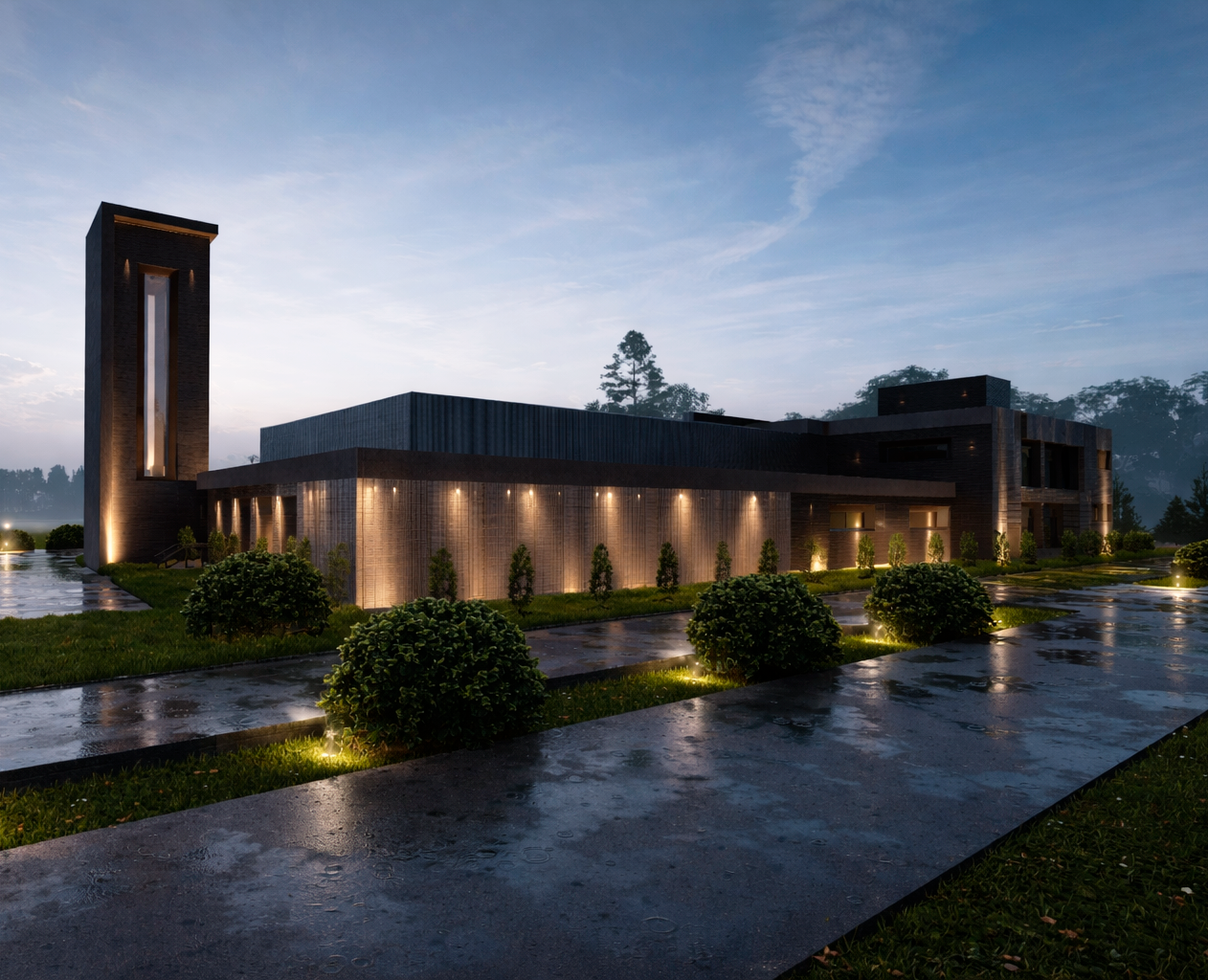 Концептуальный проект пожарного депо на 4 П/А — Архитектура на Dprofile