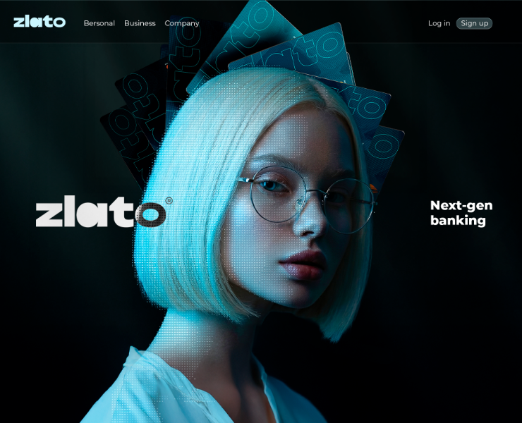 Zlato — Финтех Банкинг — Brand Concept на Dprofile