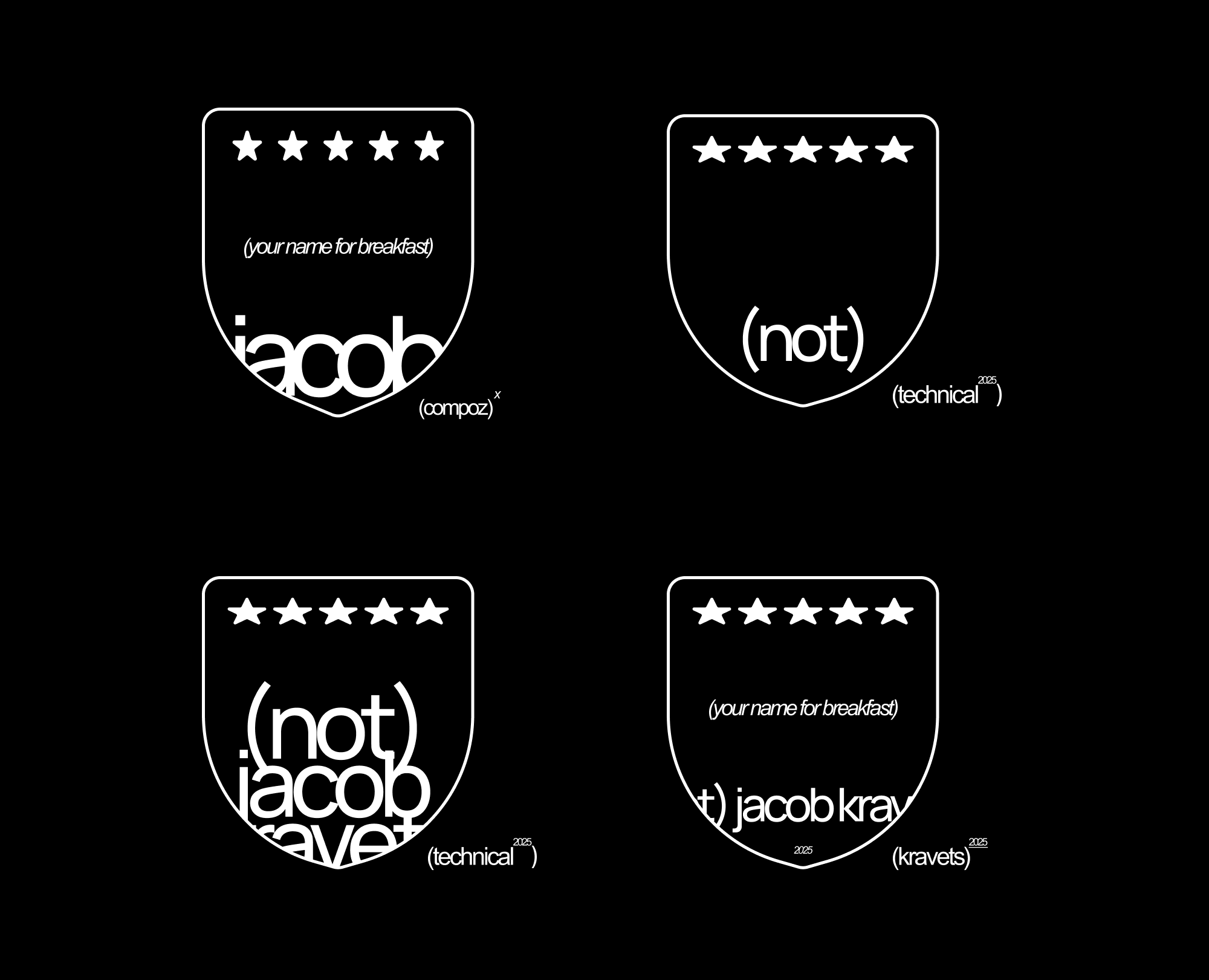 corporate merchandise for (not) Jacob Kravetz. — Брендинг, Графика на Dprofile