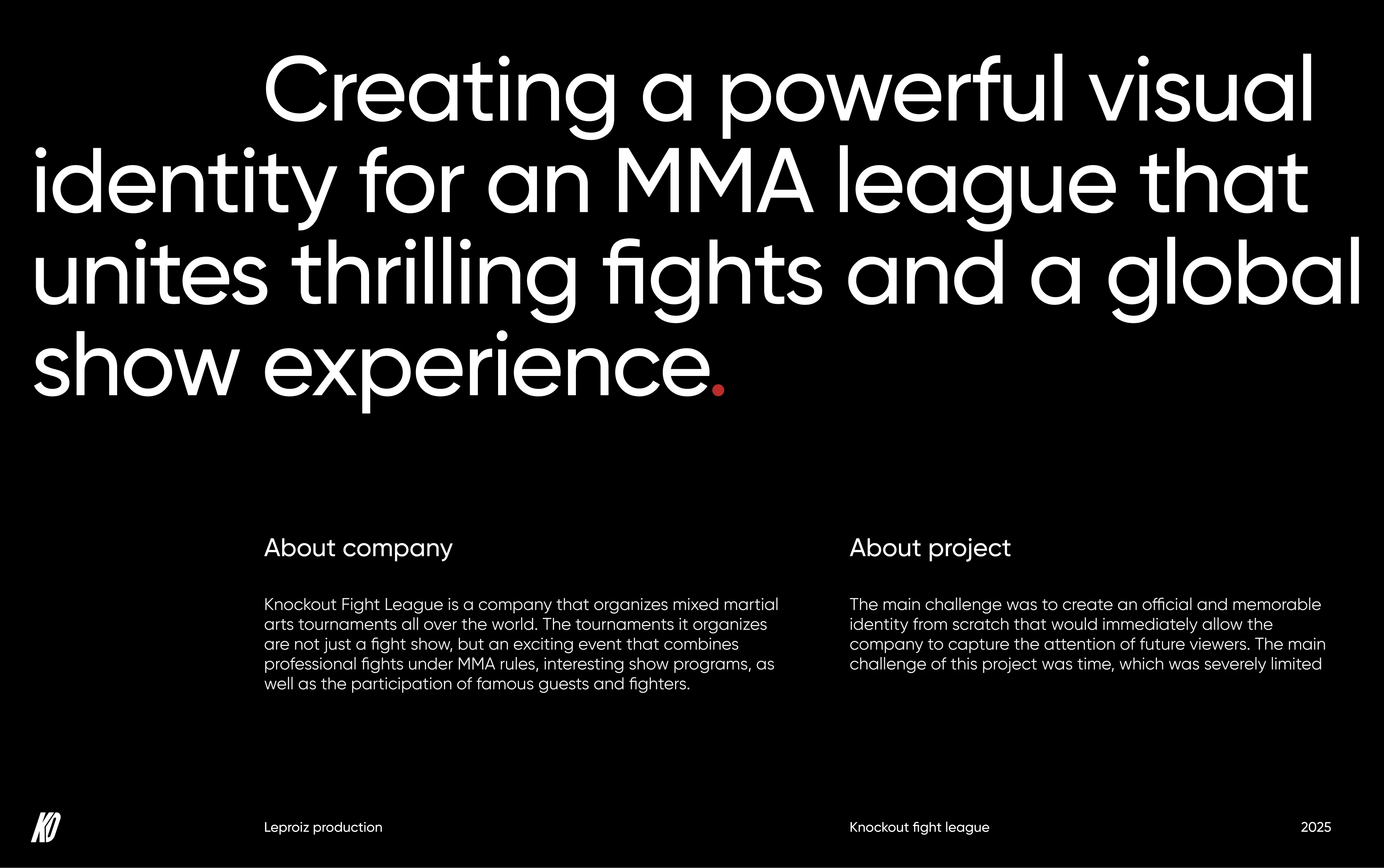 KNOCKOUT FIGHT LEAGUE — Изображение №2 — Брендинг на Dprofile