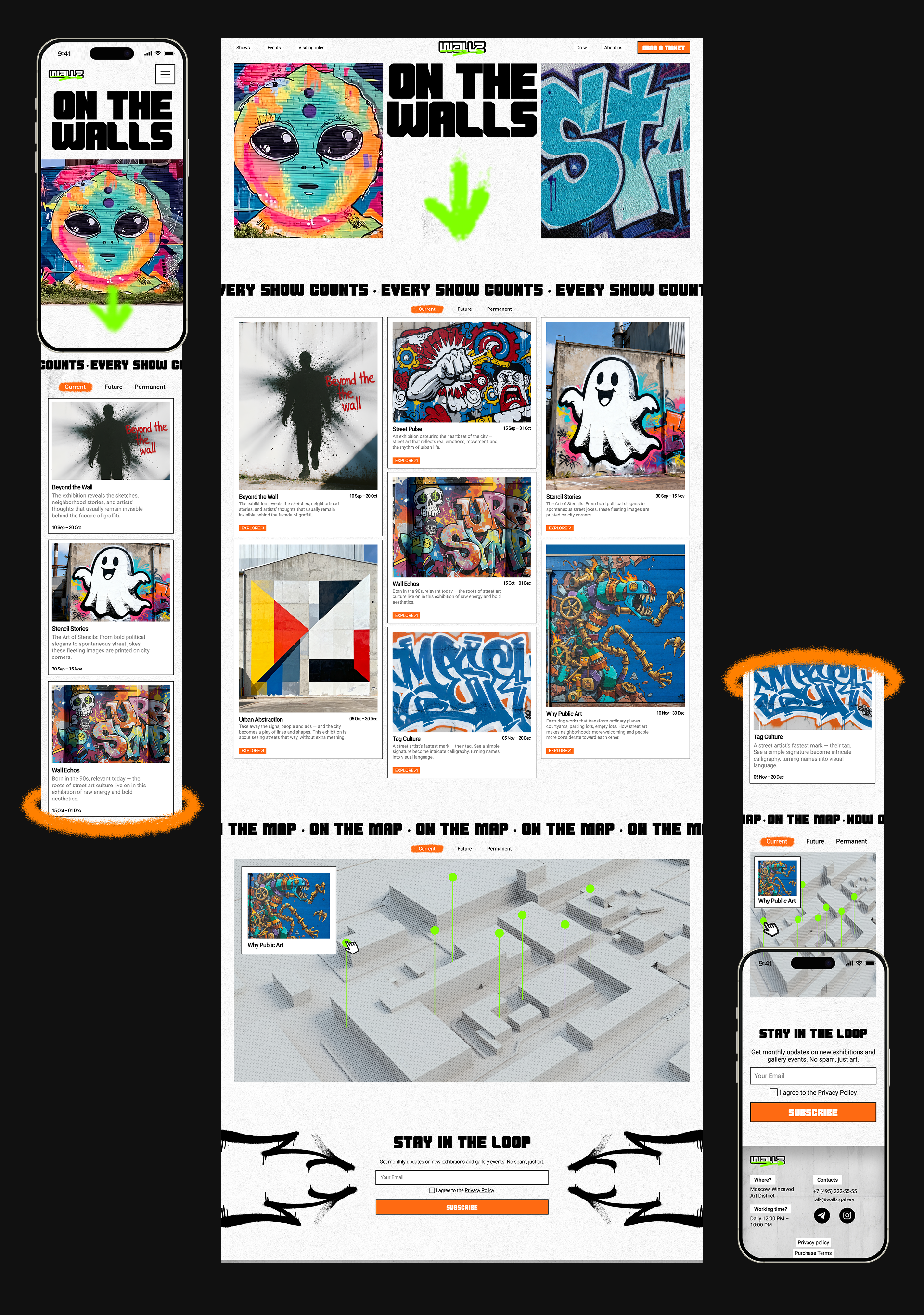 WALLZ. Street art gallery | Corporate website — Изображение №6 — Интерфейсы на Dprofile
