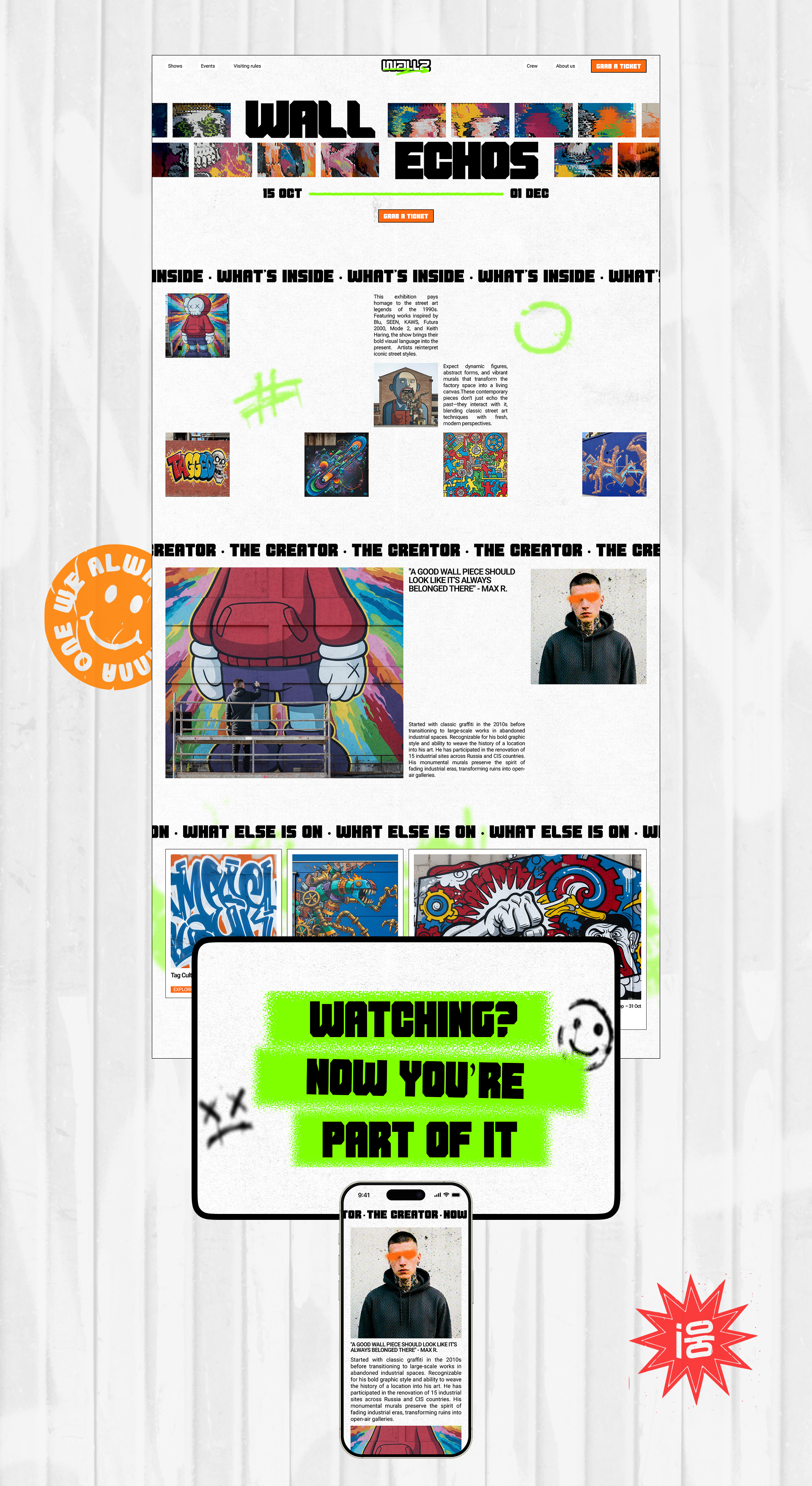 WALLZ. Street art gallery | Corporate website — Изображение №8 — Интерфейсы на Dprofile