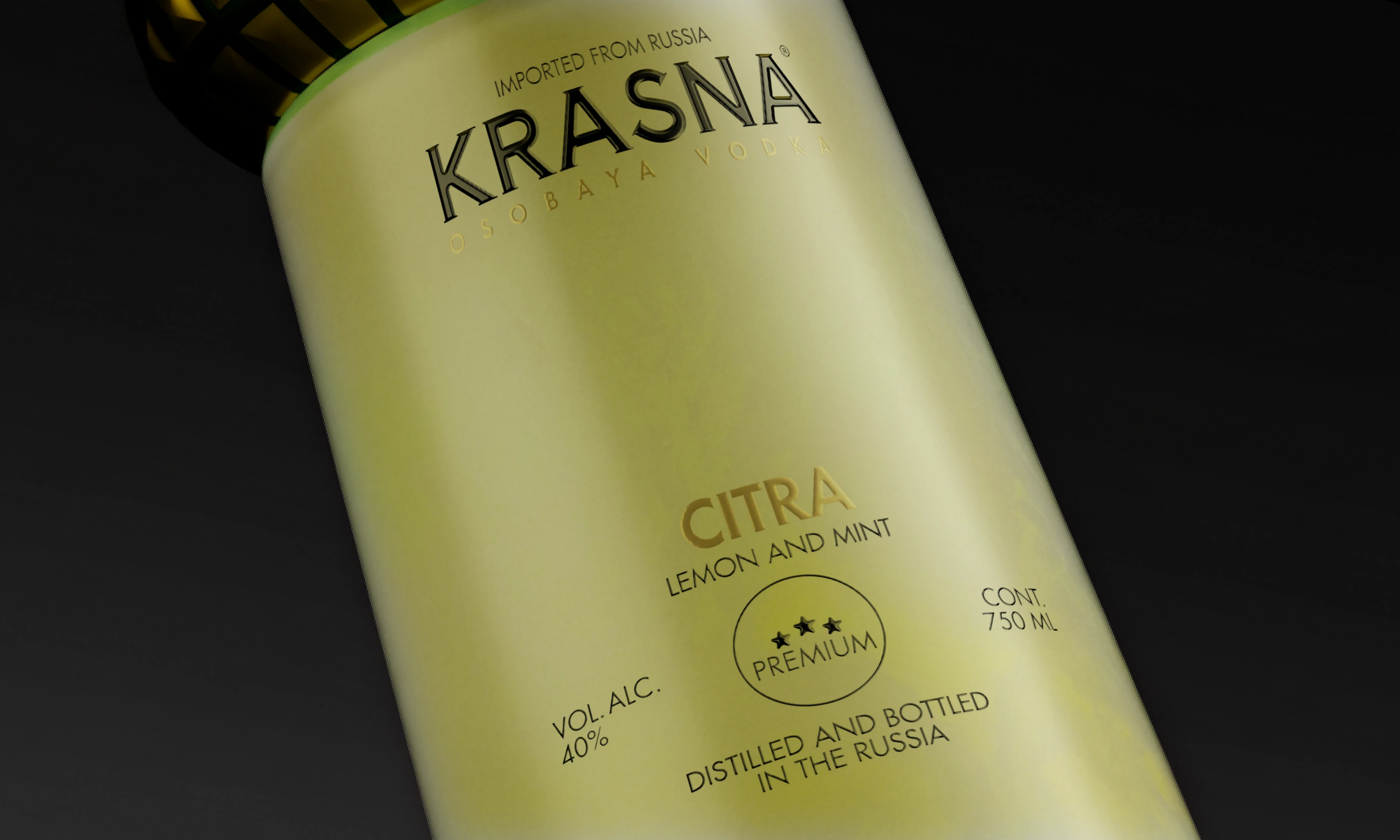 упаковка русской водки «KRASNA» — Изображение №4 — Брендинг, 3D на Dprofile