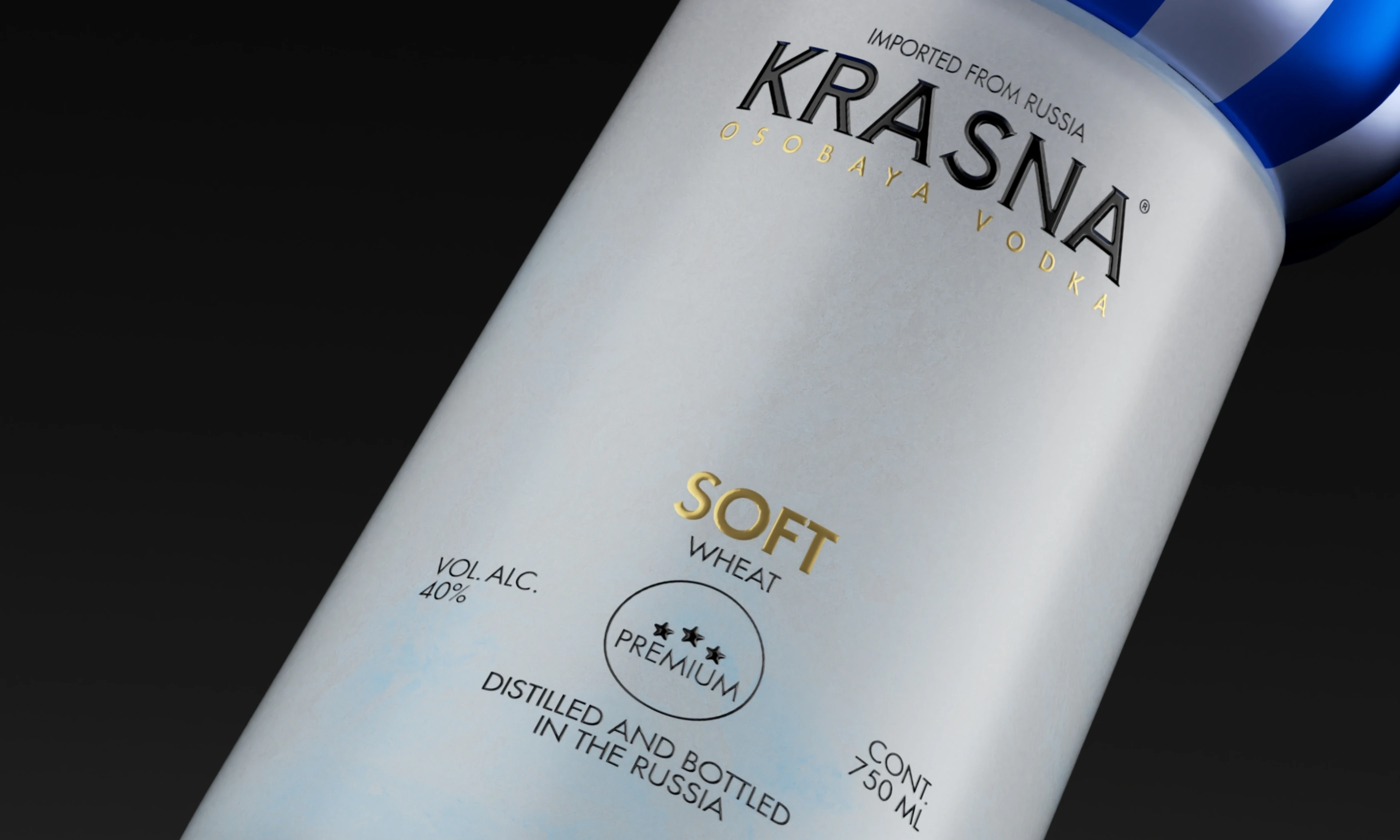 упаковка русской водки «KRASNA» — Изображение №7 — Брендинг, 3D на Dprofile