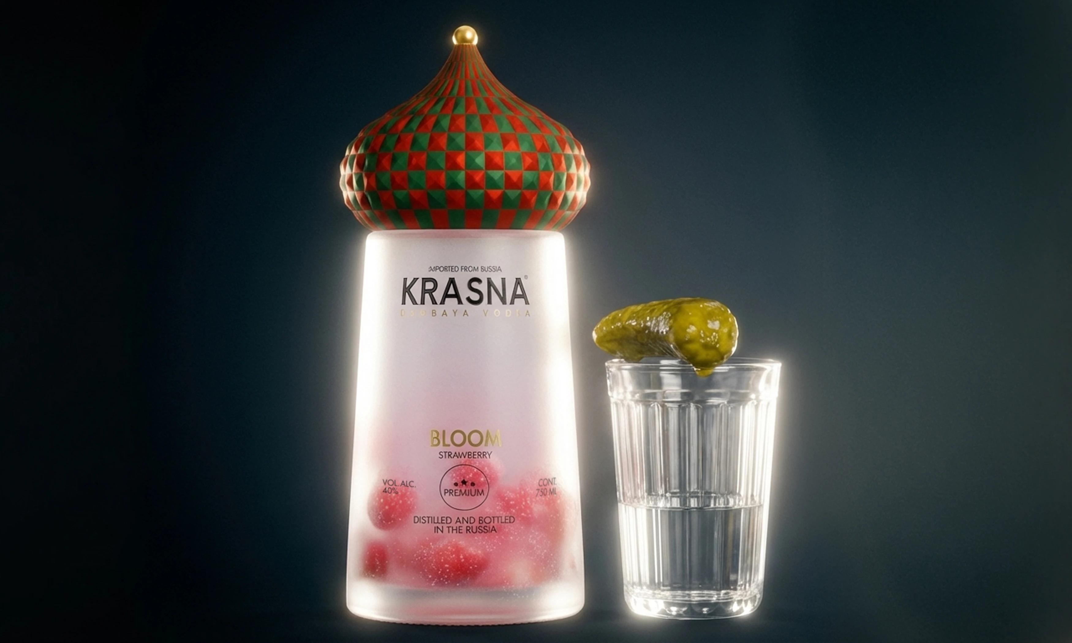 упаковка русской водки «KRASNA» — Изображение №15 — Брендинг, 3D на Dprofile