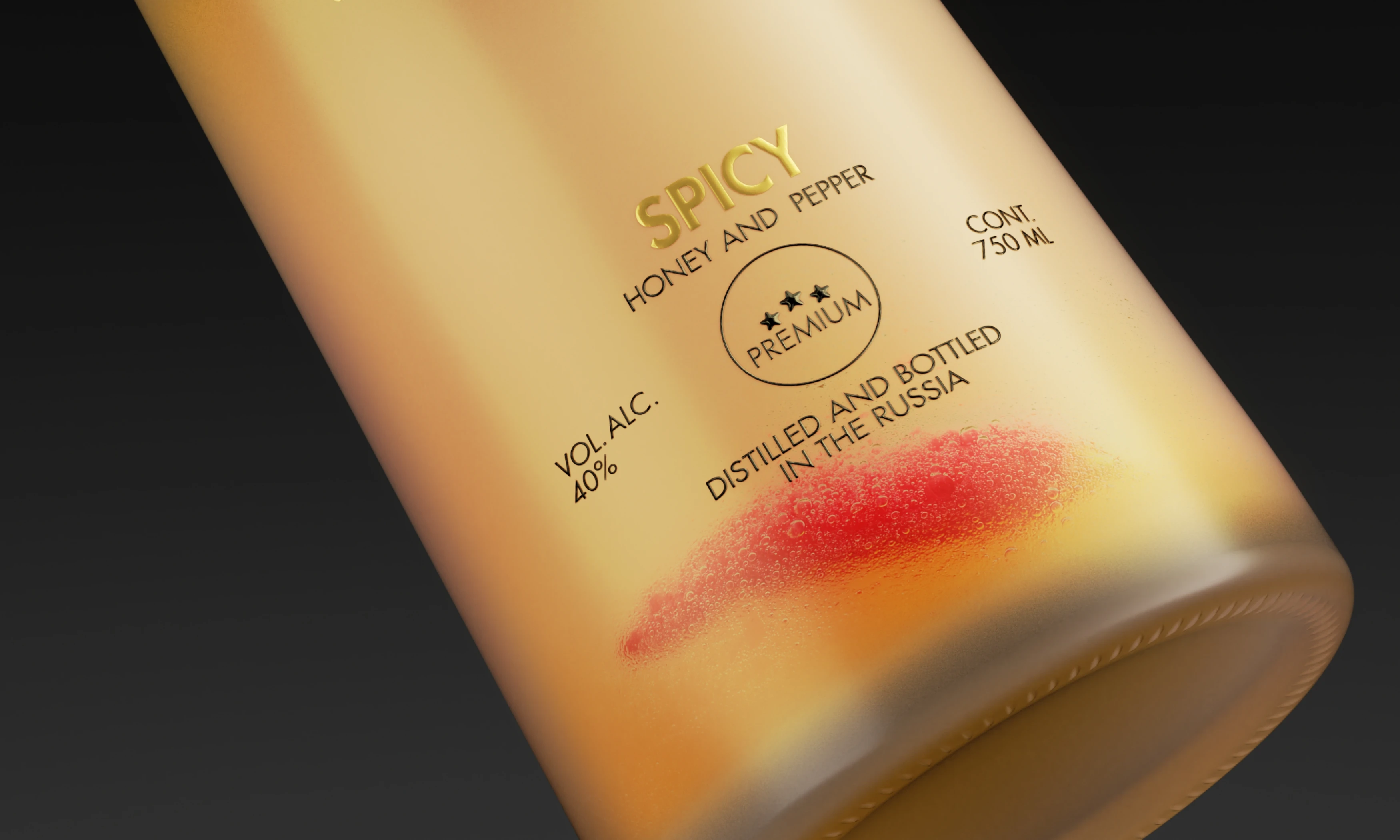 упаковка русской водки «KRASNA» — Изображение №10 — Брендинг, 3D на Dprofile
