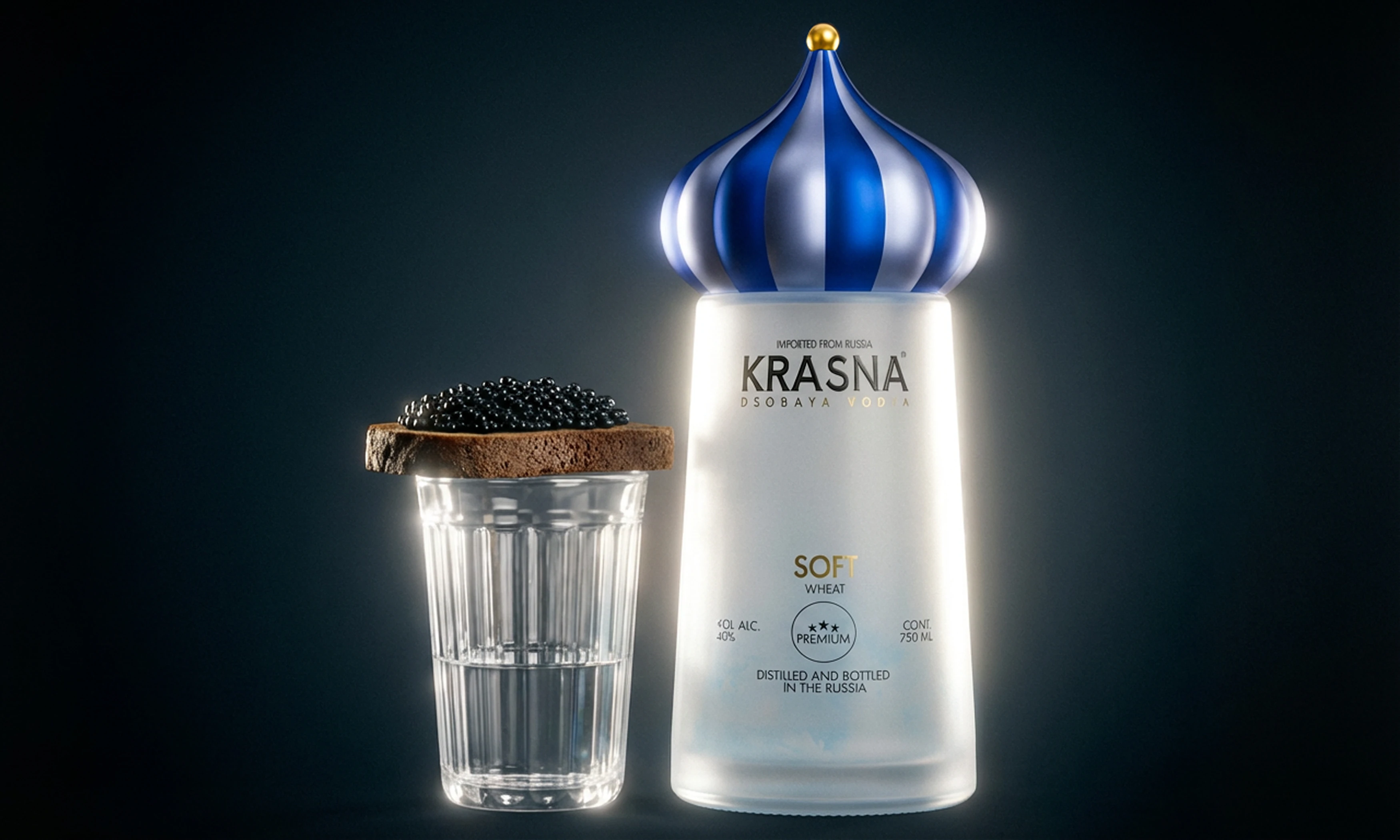 упаковка русской водки «KRASNA» — Изображение №6 — Брендинг, 3D на Dprofile