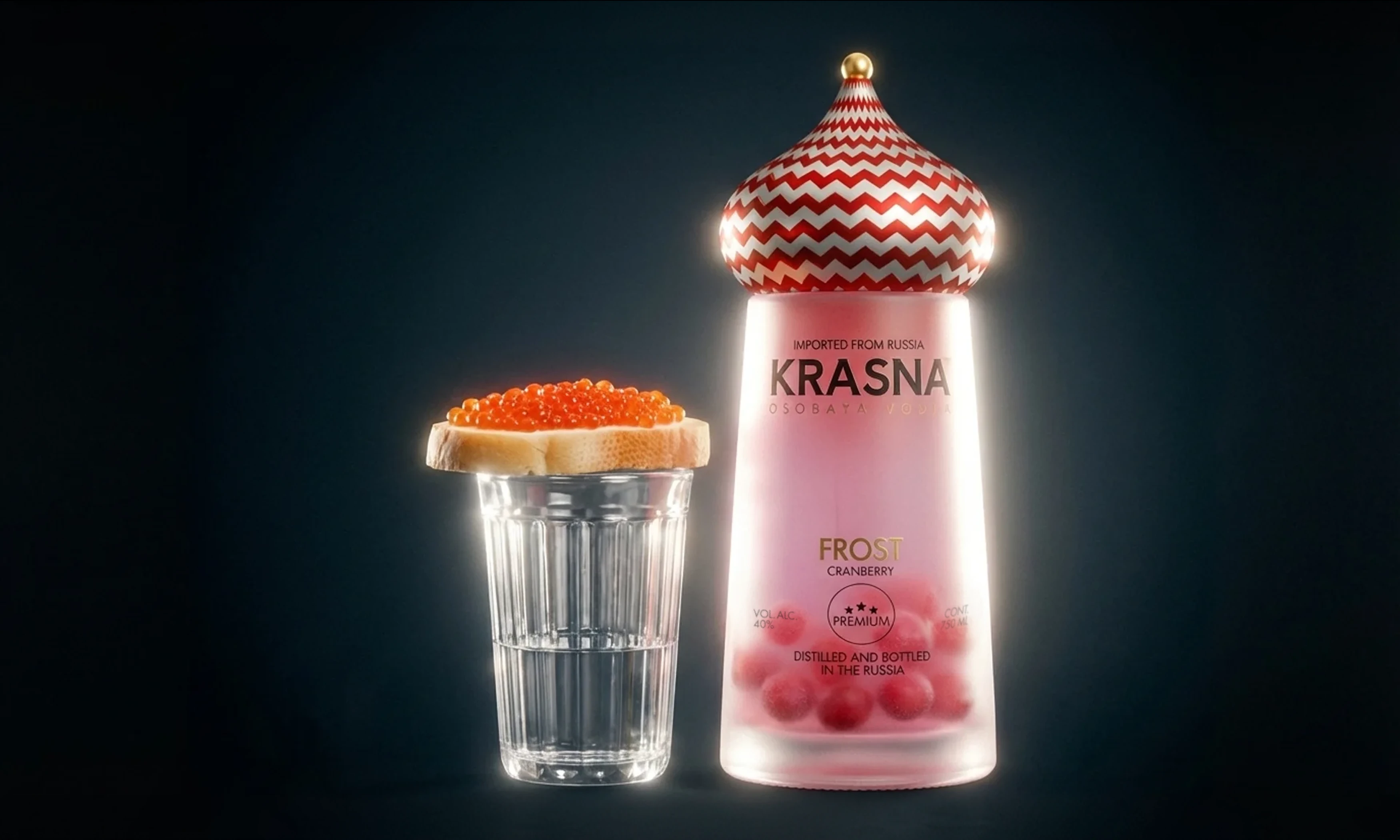 упаковка русской водки «KRASNA» — Изображение №12 — Брендинг, 3D на Dprofile