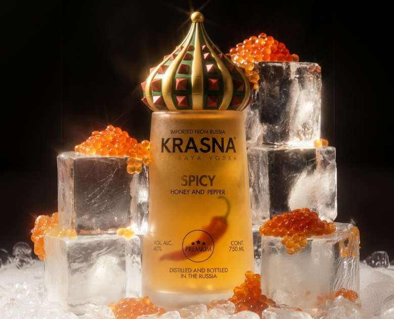 упаковка русской водки «KRASNA» — Брендинг, 3D на Dprofile