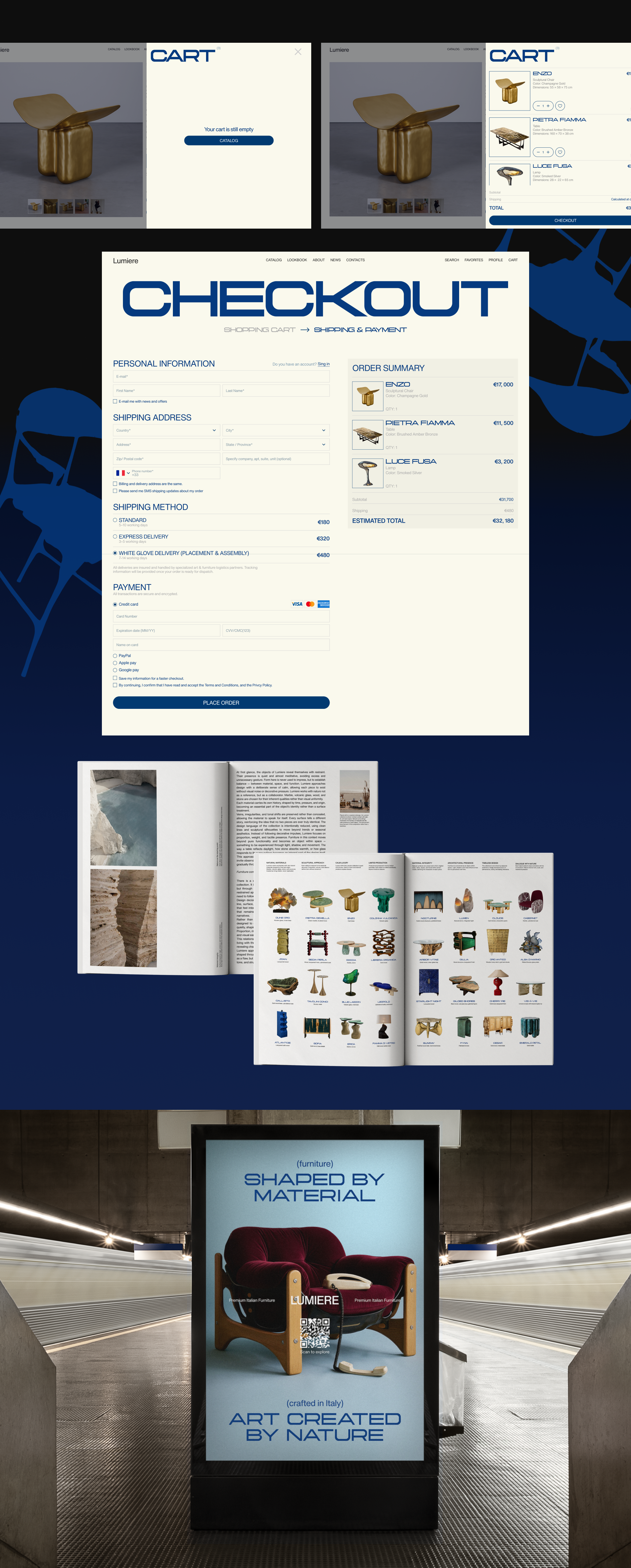 LUMIERE | Art Furniture Concept Website — Изображение №6 — Интерфейсы, Брендинг на Dprofile