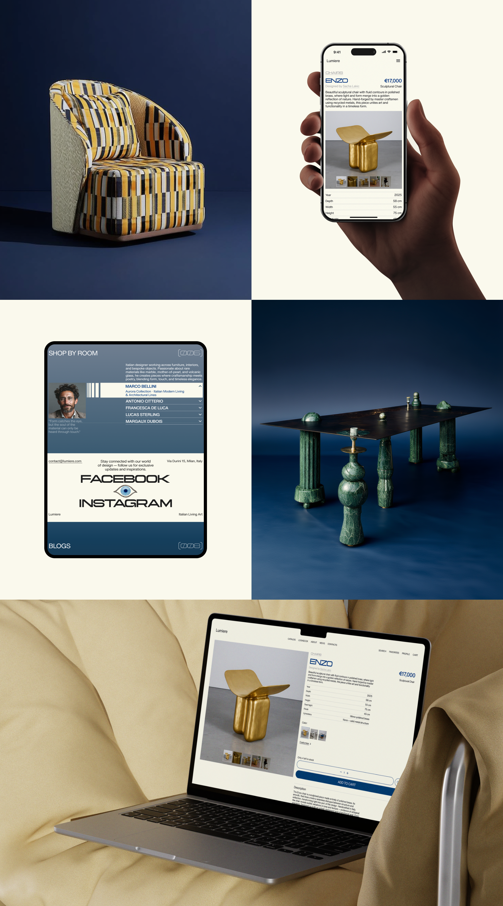 LUMIERE | Art Furniture Concept Website — Изображение №3 — Интерфейсы, Брендинг на Dprofile