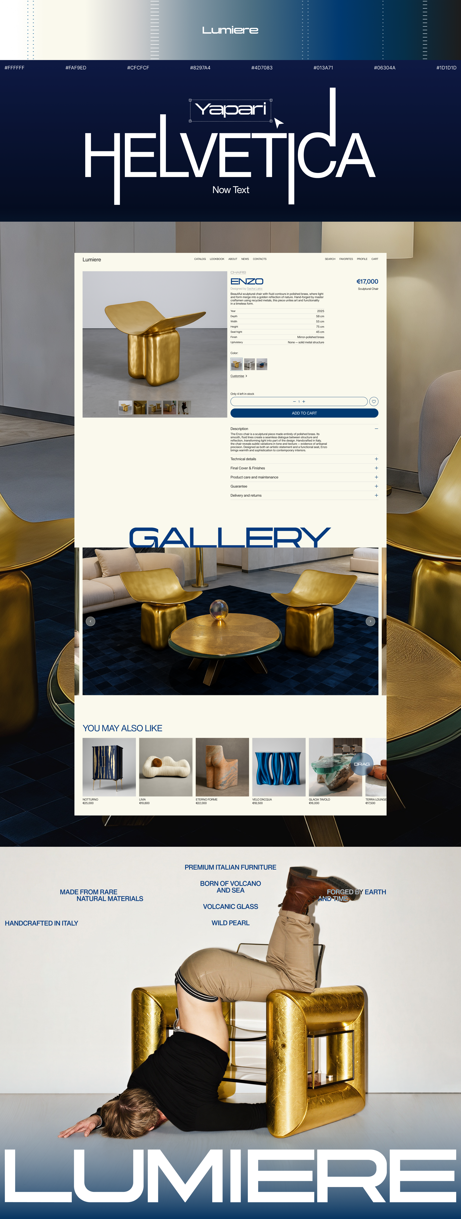 LUMIERE | Art Furniture Concept Website — Изображение №5 — Интерфейсы, Брендинг на Dprofile