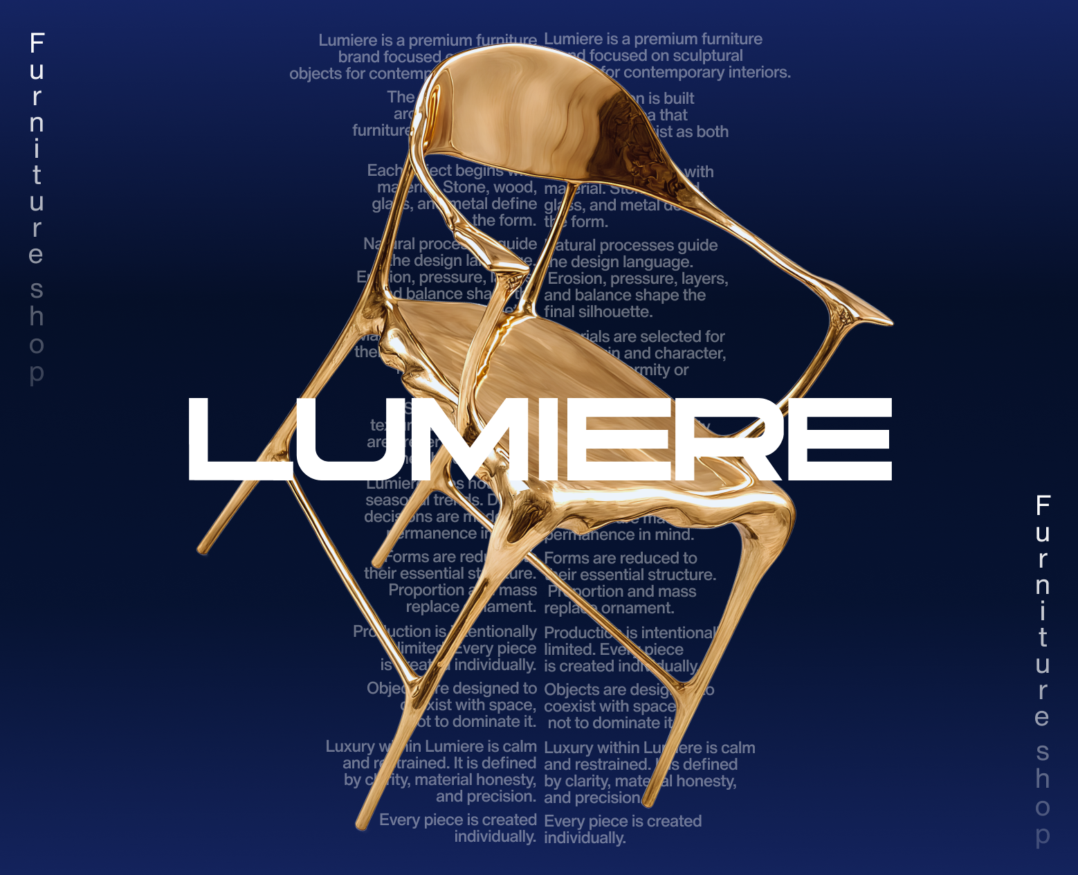 LUMIERE | Art Furniture Concept Website на Dprofile