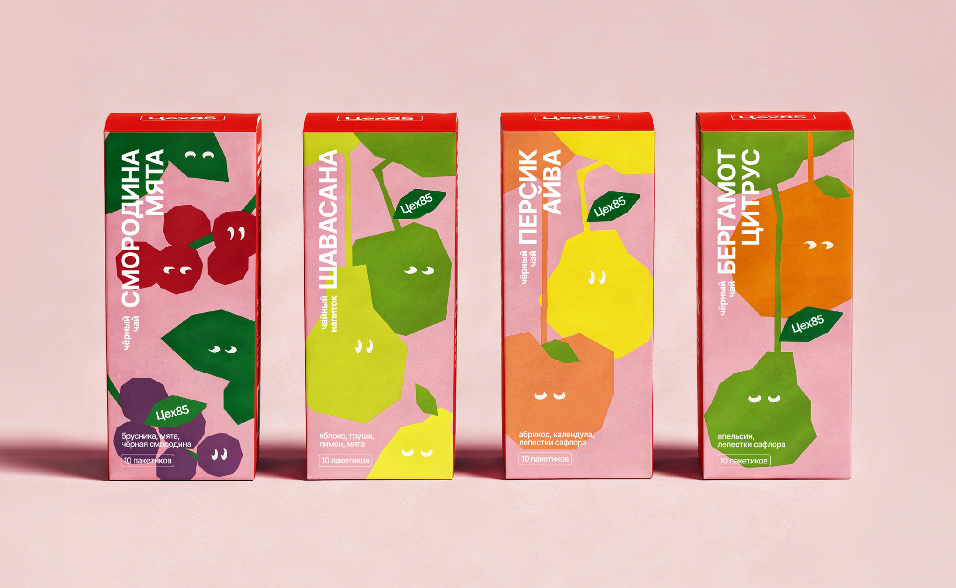 ДИЗАЙН УПАКОВКИ ЧАЯ И КОФЕ ДЛЯ БРЕНДА ЦЕХ85 — Изображение №2 — Брендинг на Dprofile