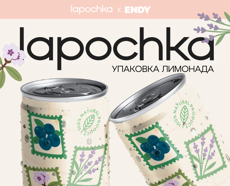 Дизайн упаковки для лимонада Lapochka | Lapochka × Endy на Dprofile