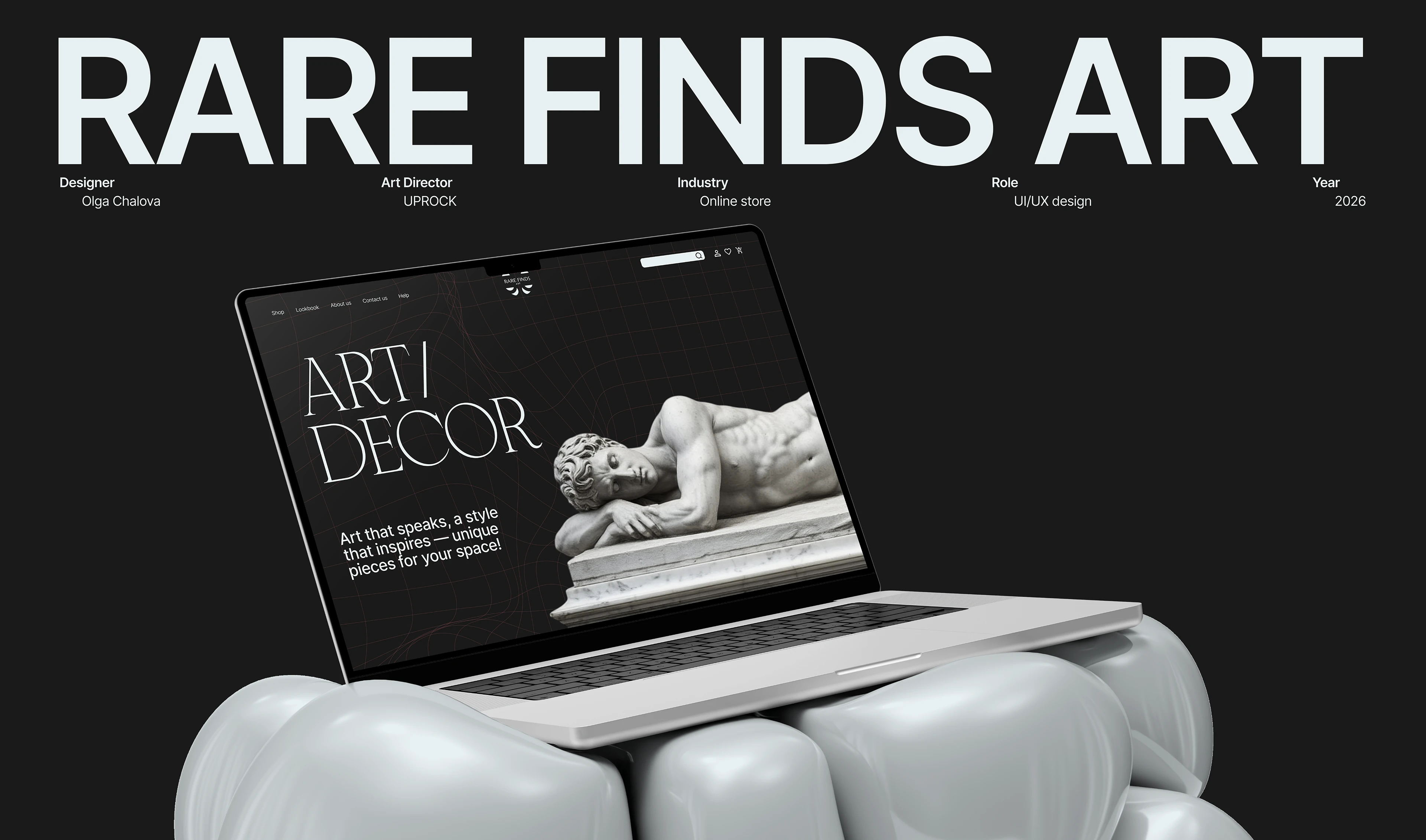 Rare Finds Art | Online Store — Изображение №1 — Интерфейсы на Dprofile