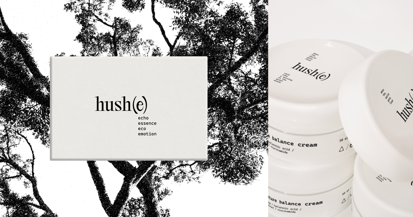 HUSH(E) // БРЕНДИНГ ДЛЯ УХОДОВОЙ КОСМЕТИКИ — Изображение №1 — Брендинг на Dprofile